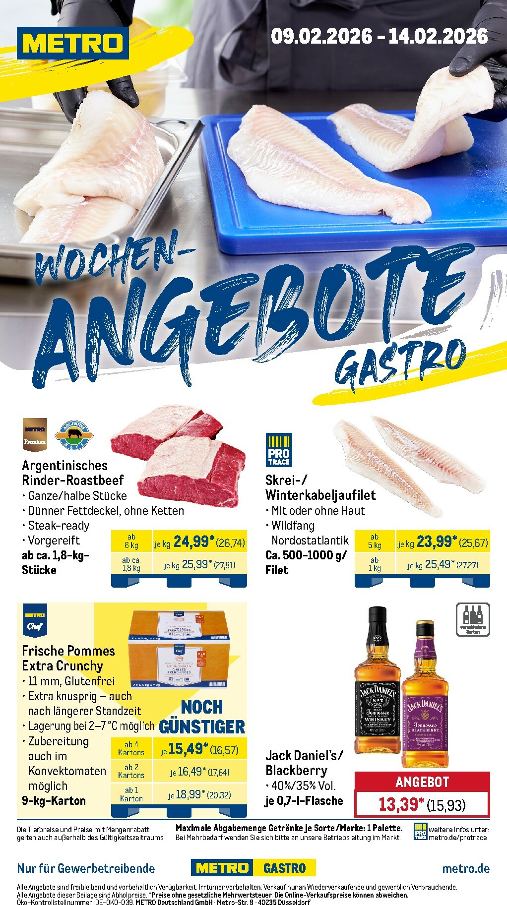 metro - Metro - Wochen-Angebote Gastro-Prospekt gültig vom 09.02.2026 bis 14.02.2026