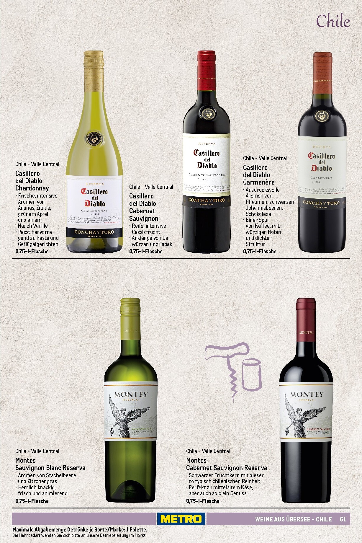 metro - Metro - Wein und Sekt Sortiment Prospekt – von Sonntag 19.04.2026 bis Mittwoch 30.09.2026 - page: 61