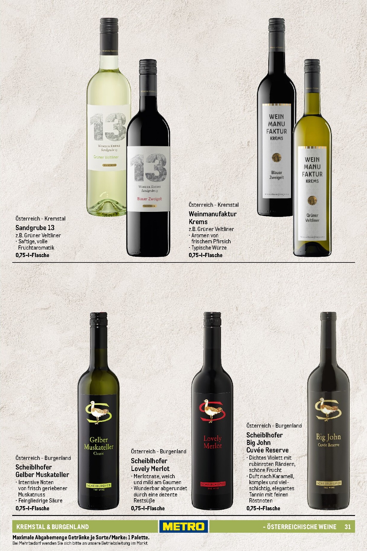 metro - Metro - Wein und Sekt Sortiment Prospekt – von Sonntag 19.04.2026 bis Mittwoch 30.09.2026 - page: 31