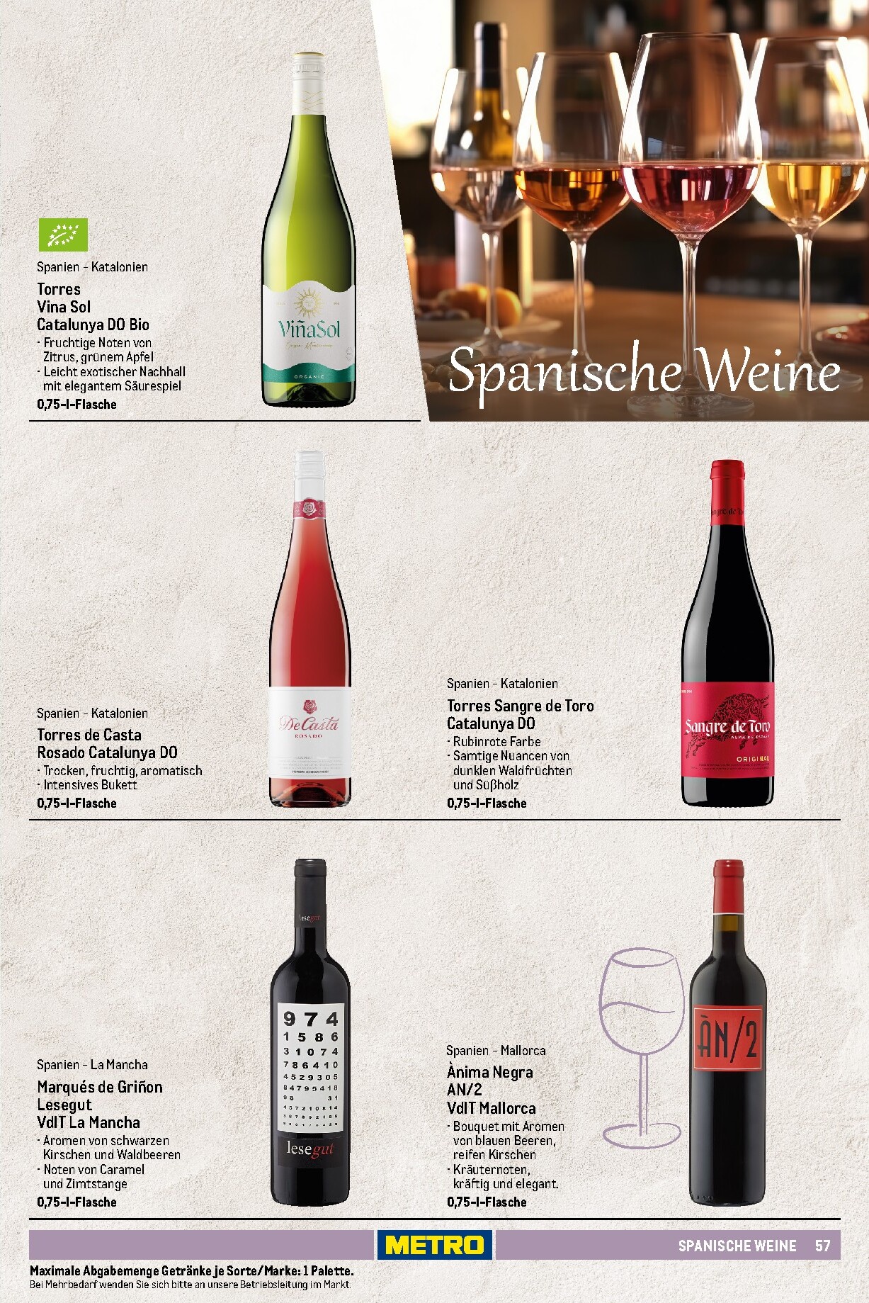 metro - Metro - Wein und Sekt Sortiment Prospekt – von Sonntag 19.04.2026 bis Mittwoch 30.09.2026 - page: 57