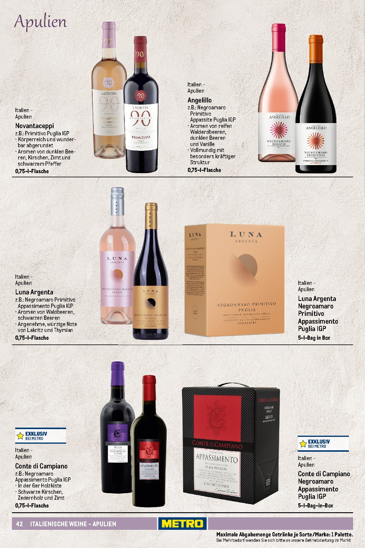metro - Metro - Wein und Sekt Sortiment Prospekt – von Sonntag 19.04.2026 bis Mittwoch 30.09.2026 - page: 42