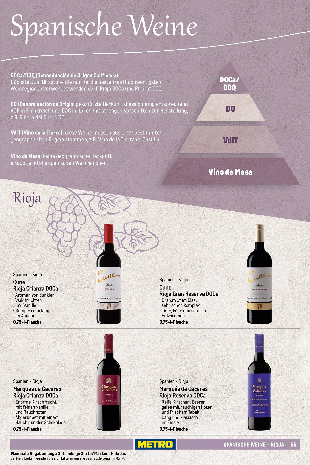 metro - Metro - Wein und Sekt Sortiment Prospekt – von Sonntag 19.04.2026 bis Mittwoch 30.09.2026 - page: 55