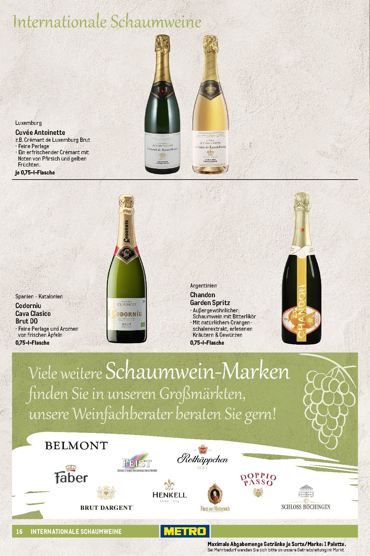 metro - Metro - Wein und Sekt Sortiment Prospekt – von Sonntag 19.04.2026 bis Mittwoch 30.09.2026 - page: 16