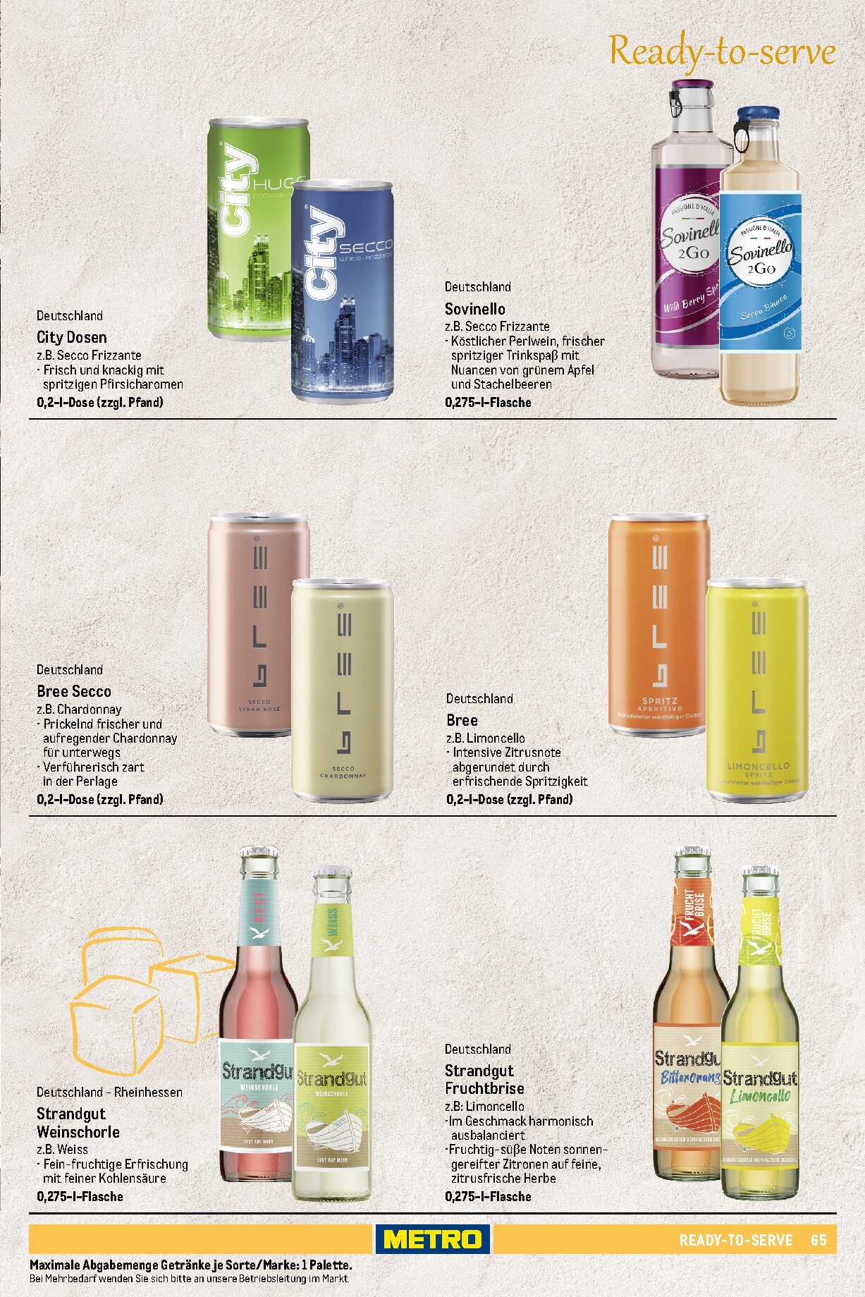 metro - Metro - Wein und Sekt Sortiment Prospekt – von Sonntag 19.04.2026 bis Mittwoch 30.09.2026 - page: 65