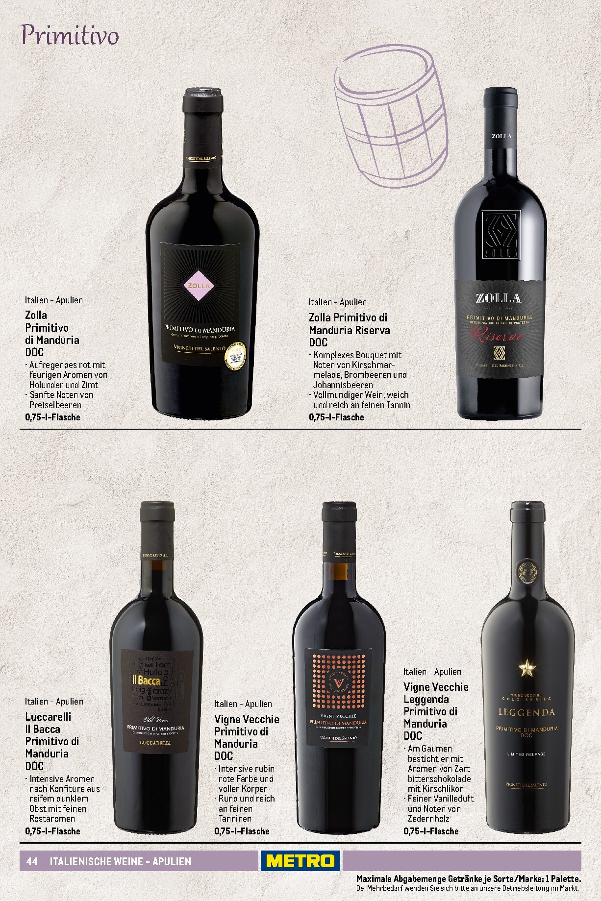 metro - Metro - Wein und Sekt Sortiment Prospekt – von Sonntag 19.04.2026 bis Mittwoch 30.09.2026 - page: 44