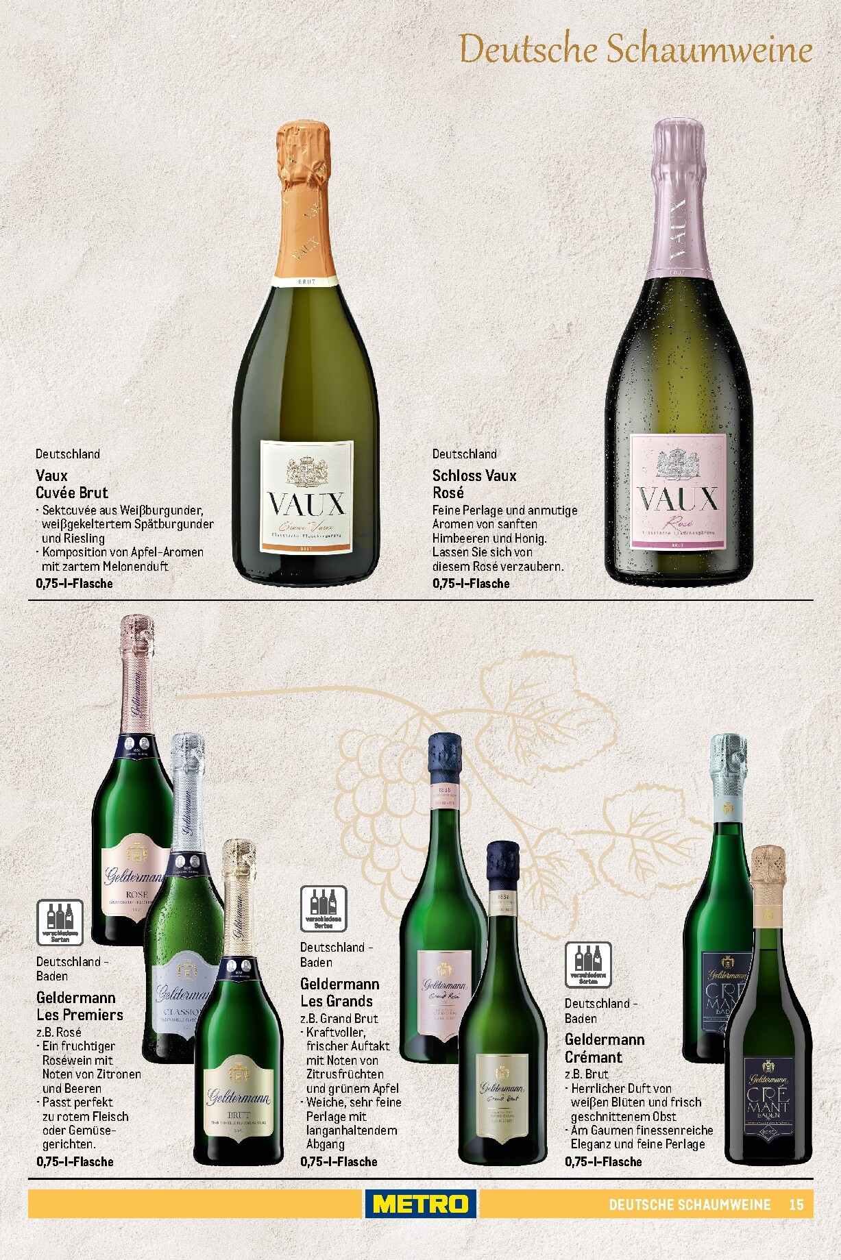 metro - Metro - Wein und Sekt Sortiment Prospekt – von Sonntag 19.04.2026 bis Mittwoch 30.09.2026 - page: 15
