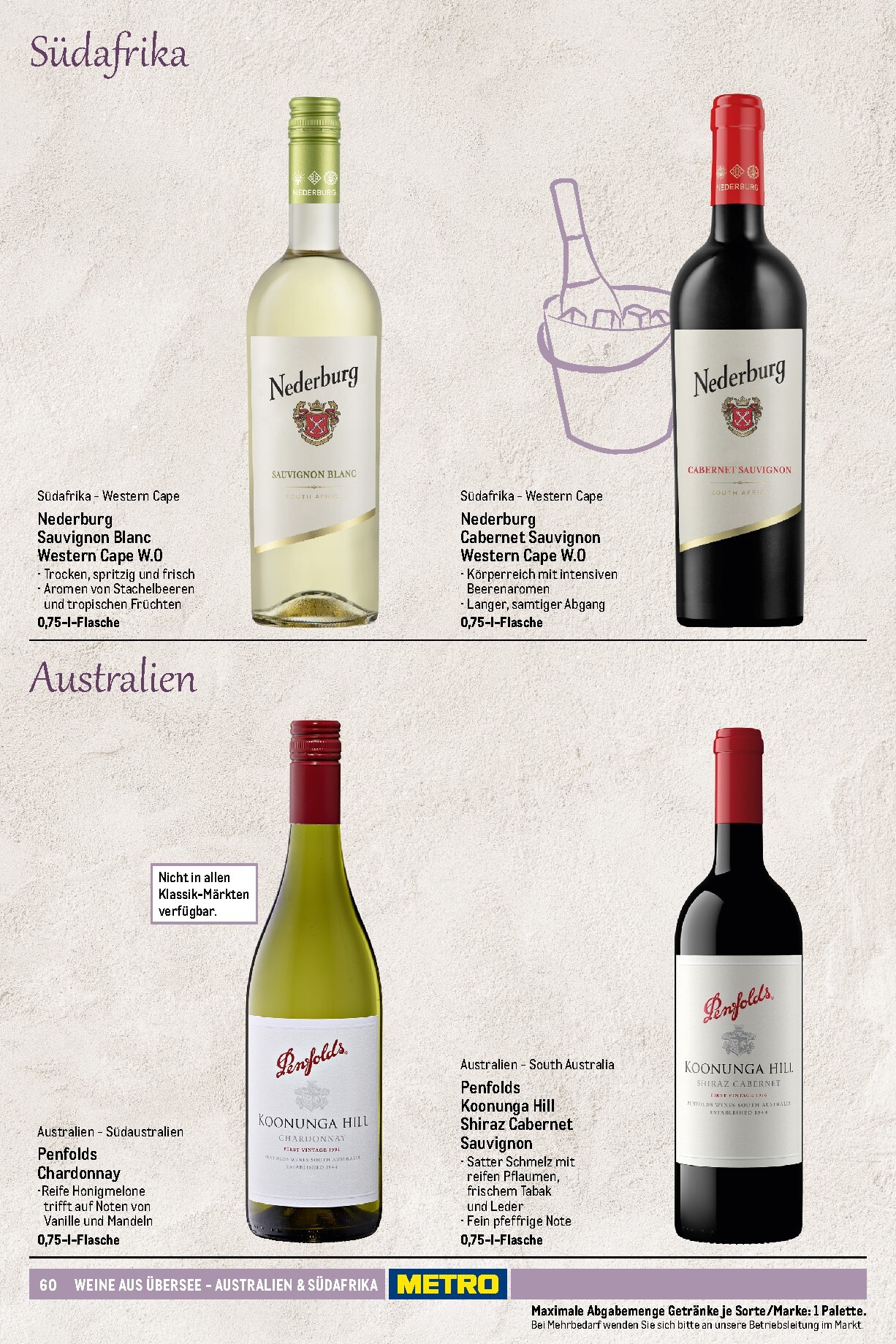 metro - Metro - Wein und Sekt Sortiment Prospekt – von Sonntag 19.04.2026 bis Mittwoch 30.09.2026 - page: 60