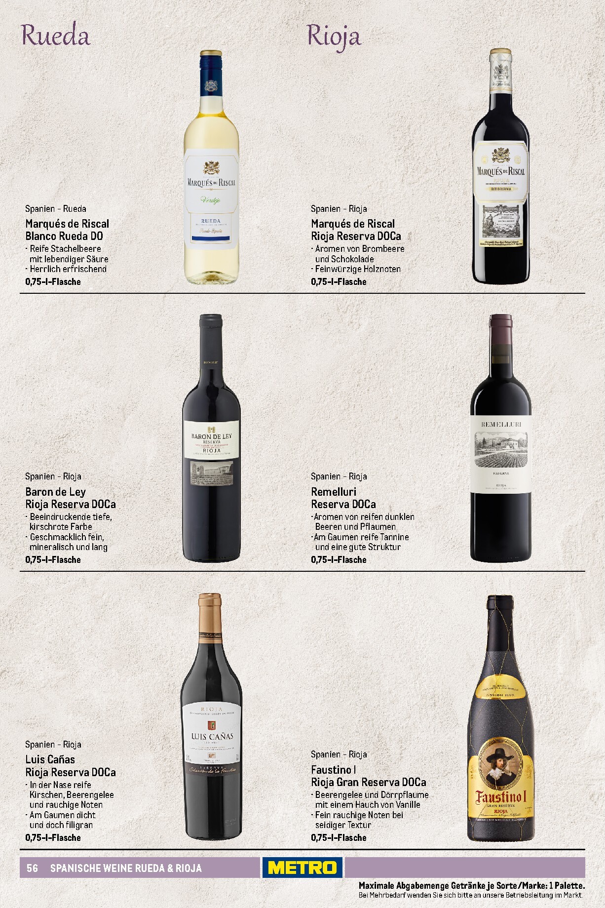 metro - Metro - Wein und Sekt Sortiment Prospekt – von Sonntag 19.04.2026 bis Mittwoch 30.09.2026 - page: 56