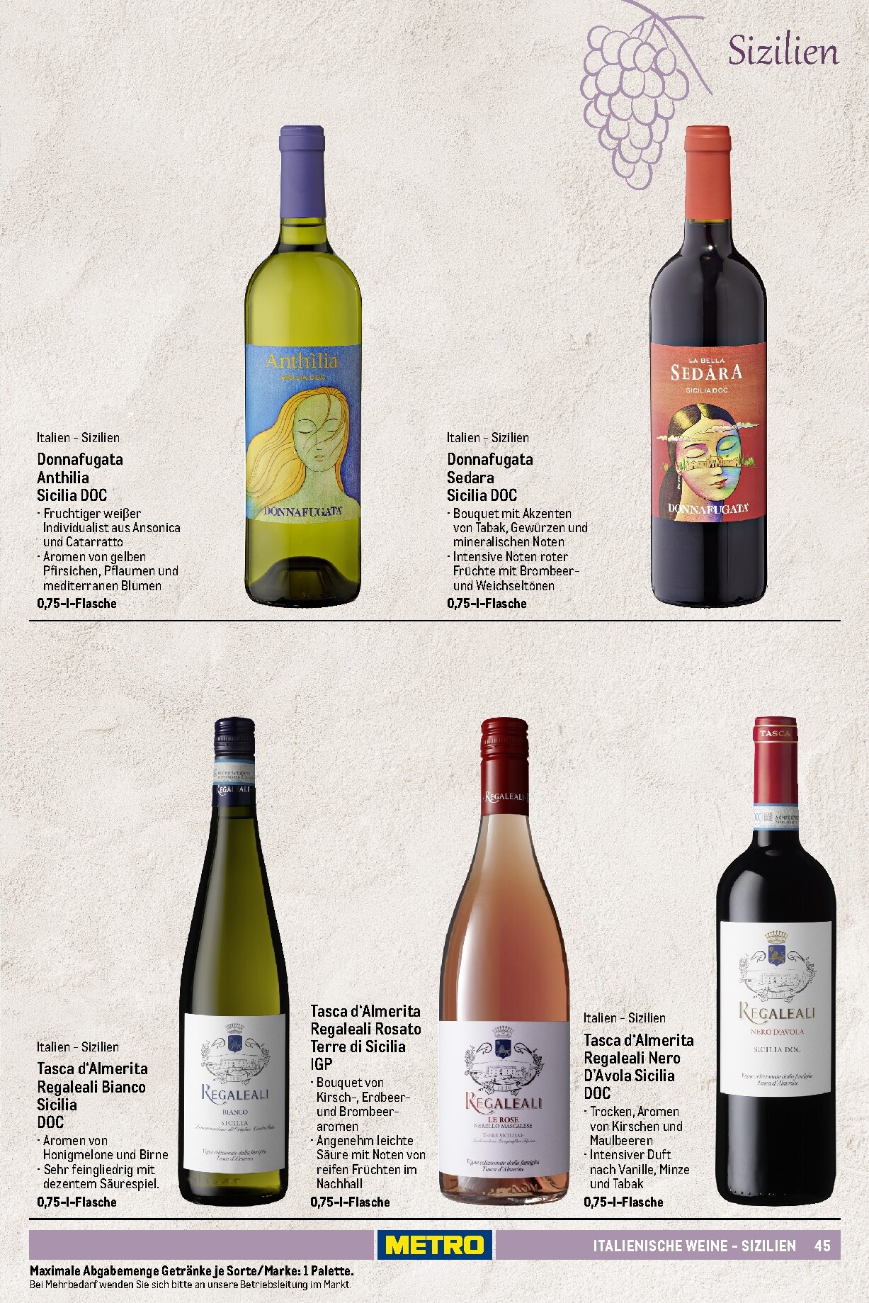 metro - Metro - Wein und Sekt Sortiment Prospekt – von Sonntag 19.04.2026 bis Mittwoch 30.09.2026 - page: 45