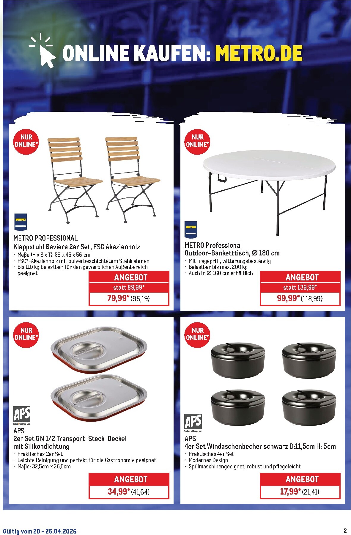 metro - Metro - Online: Wochen-Angebote Prospekt – von Montag 20.04.2026 bis Sonntag 26.04.2026 - page: 2