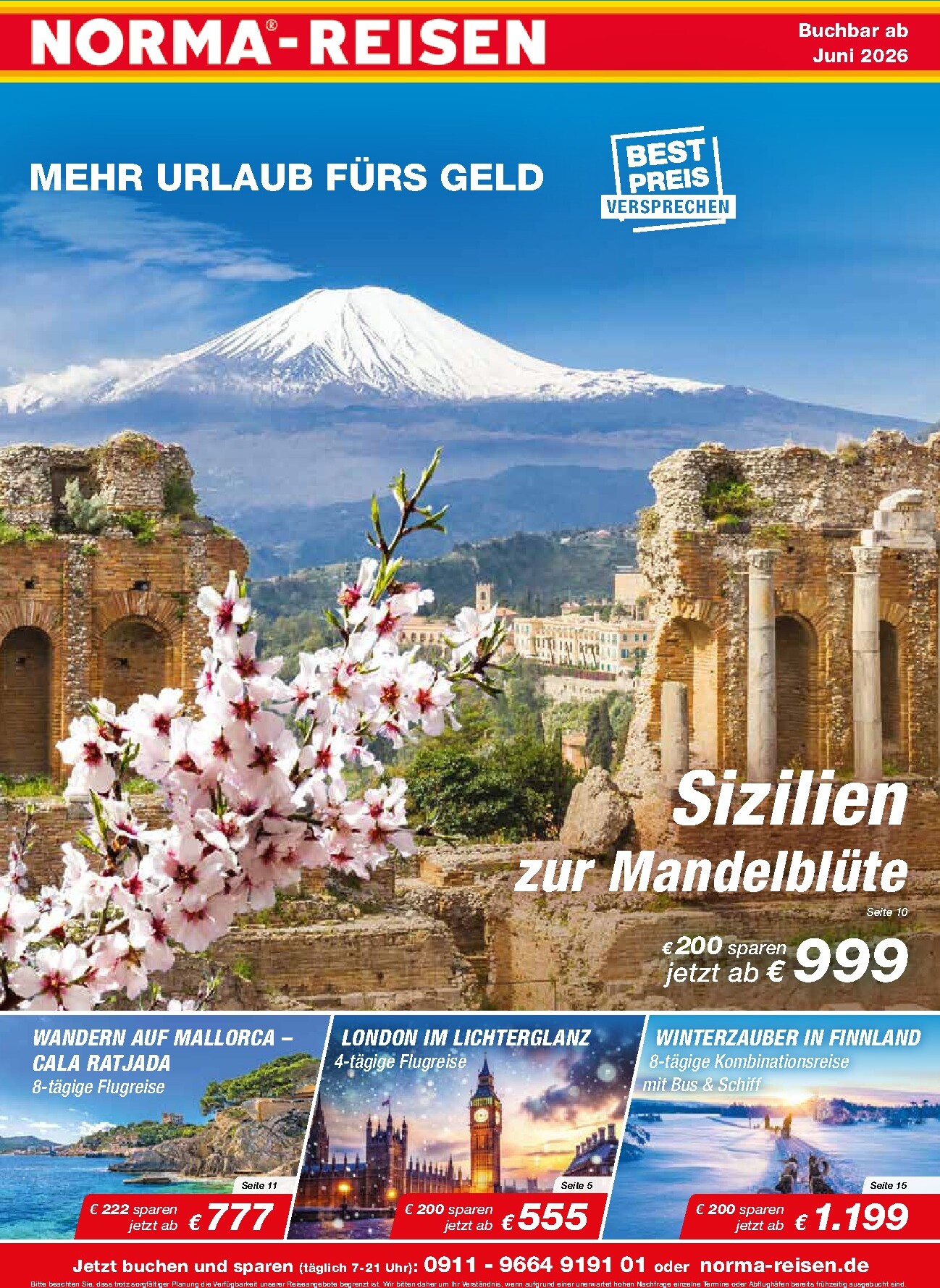 norma - Norma - Reisen Prospekt – von Montag 01.06.2026 bis Dienstag 30.06.2026 - page: 1