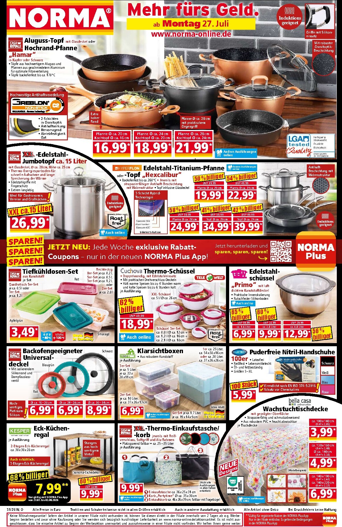 norma - Norma Prospekt nächste Woche – von Montag 27.07.2026 bis Samstag 01.08.2026 - page: 1