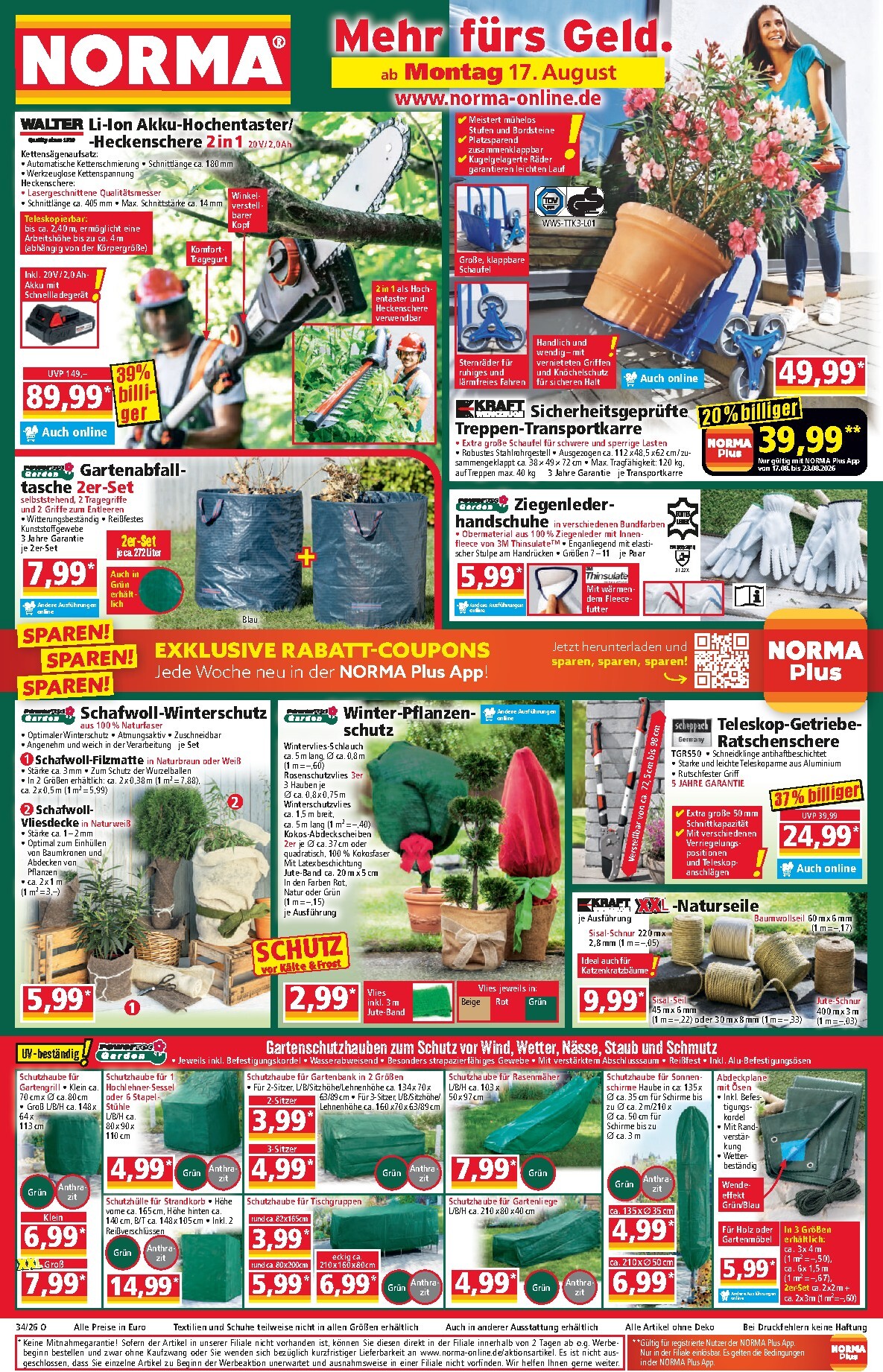 norma - Norma Prospekt nächste Woche – von Montag 17.08.2026 bis Samstag 22.08.2026