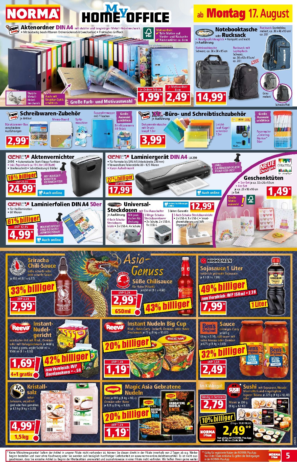 norma - Norma Prospekt nächste Woche – von Montag 17.08.2026 bis Samstag 22.08.2026 - page: 5