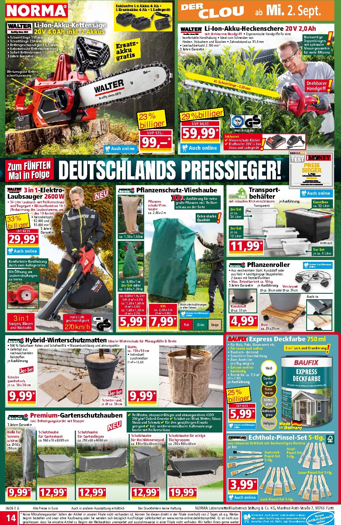 norma - Norma Prospekt nächste Woche – von Montag 31.08.2026 bis Samstag 05.09.2026 - page: 14