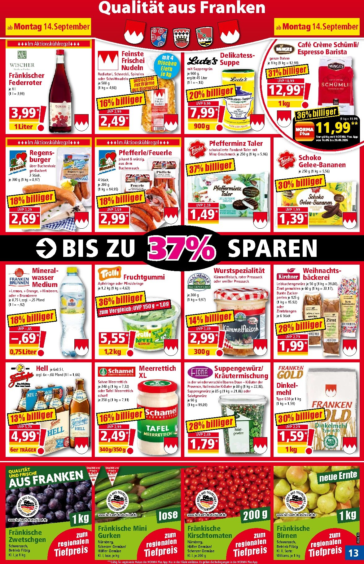 norma - Norma Prospekt nächste Woche – von Montag 14.09.2026 bis Samstag 19.09.2026 - page: 13