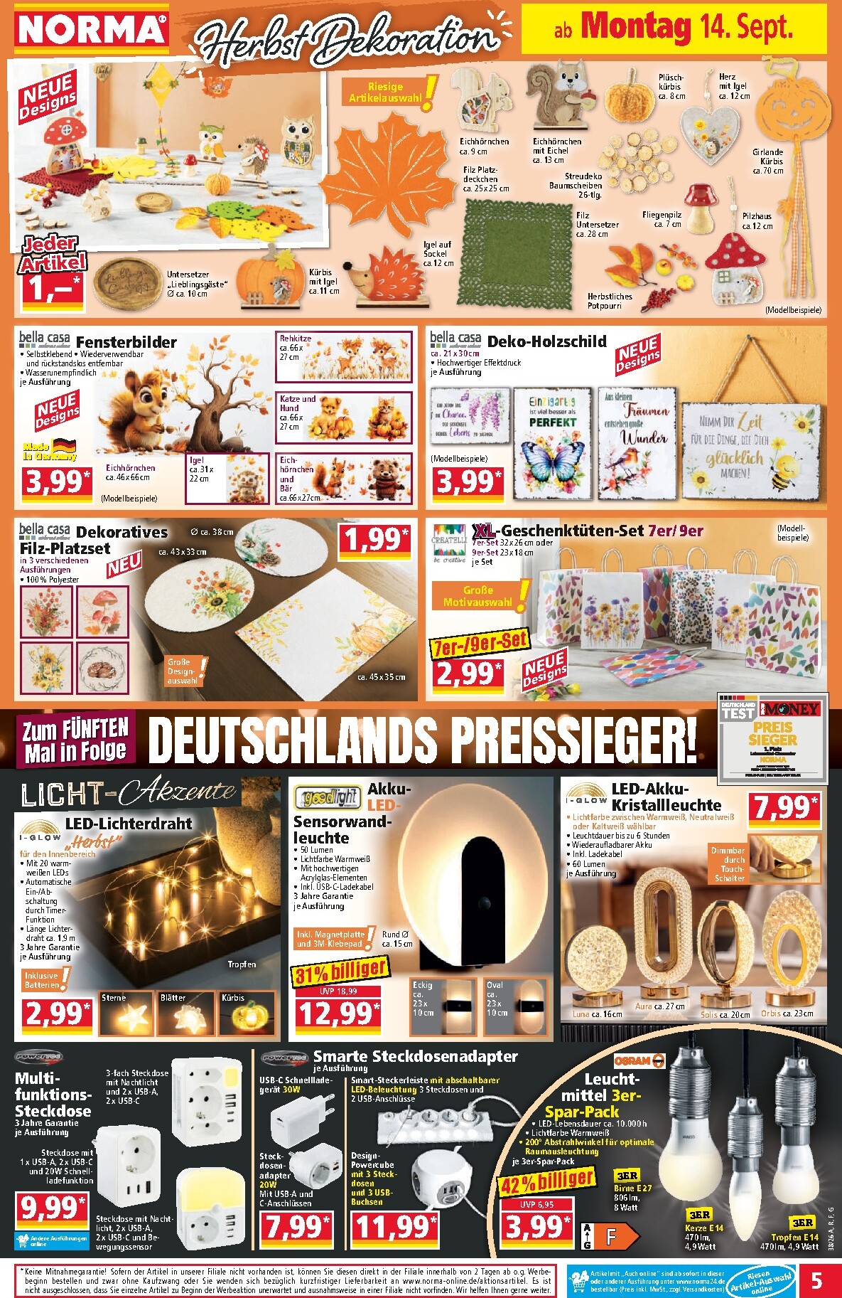 norma - Norma Prospekt nächste Woche – von Montag 14.09.2026 bis Samstag 19.09.2026 - page: 5