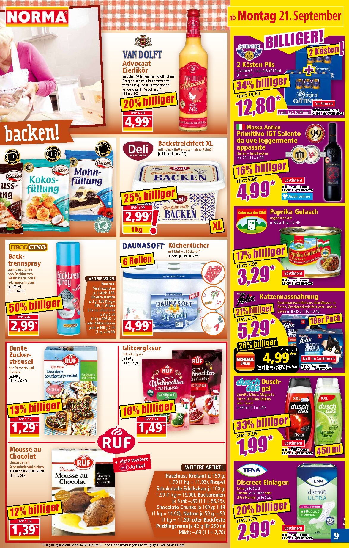 norma - Norma Prospekt nächste Woche – von Montag 21.09.2026 bis Samstag 26.09.2026 - page: 9