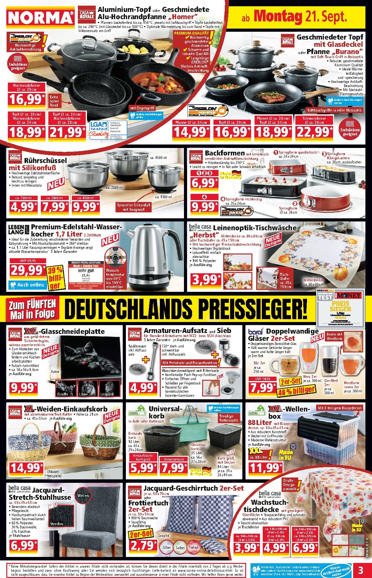 norma - Norma Prospekt – von Montag 21.09.2026 bis Samstag 26.09.2026 - page: 3