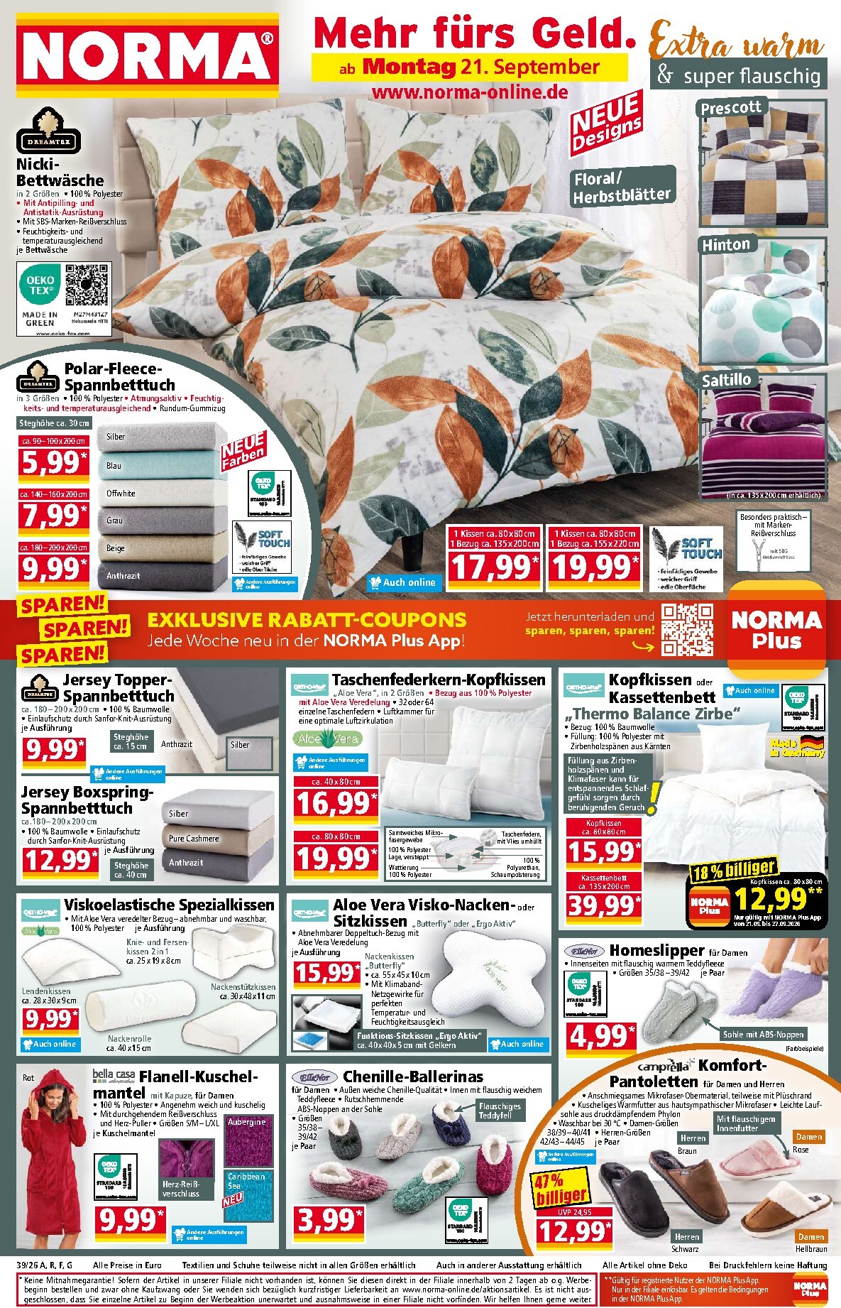 norma - Norma Prospekt – von Montag 21.09.2026 bis Samstag 26.09.2026 - page: 1