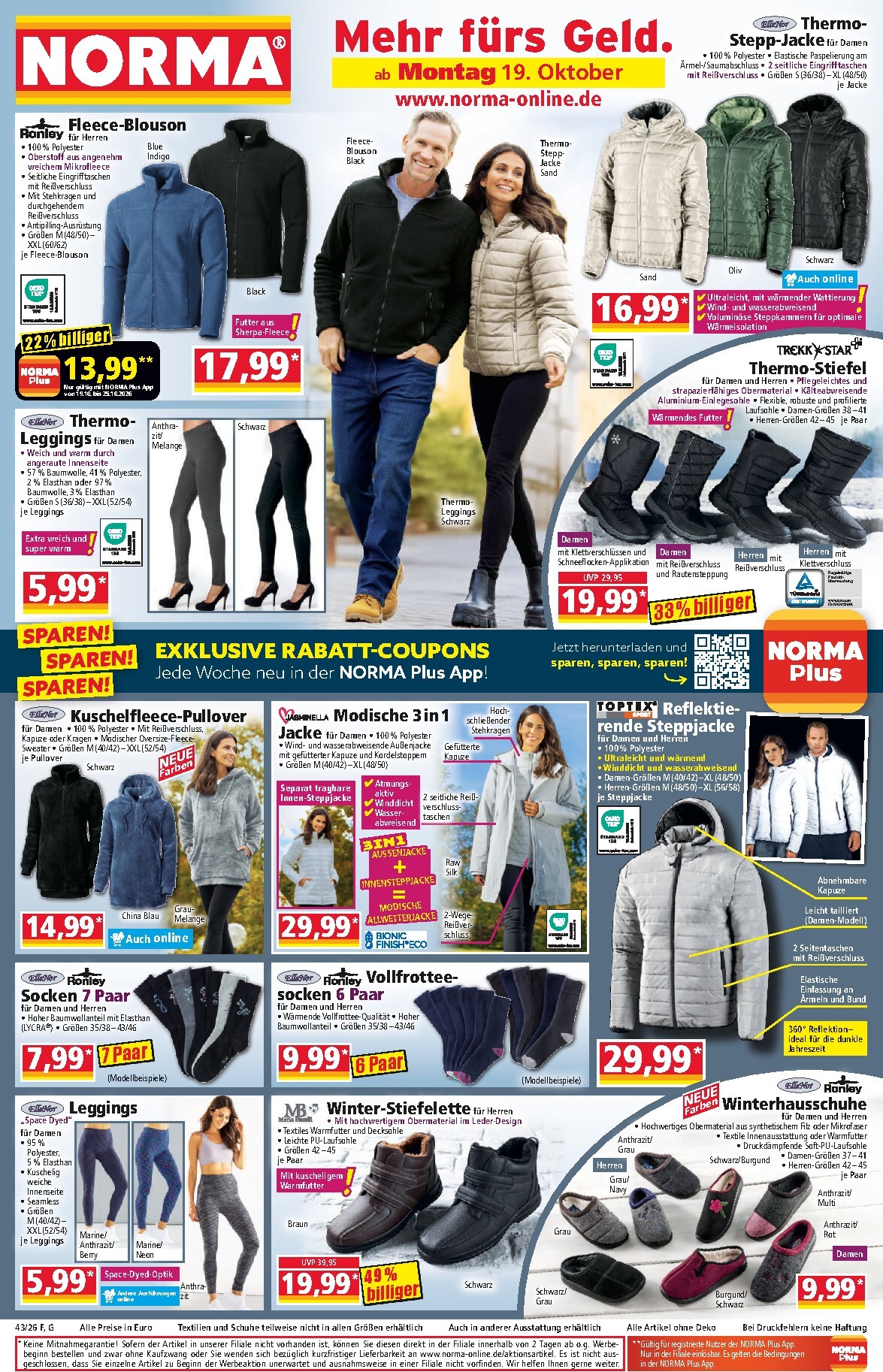 norma - Norma Prospekt nächste Woche – von Montag 19.10.2026 bis Samstag 24.10.2026