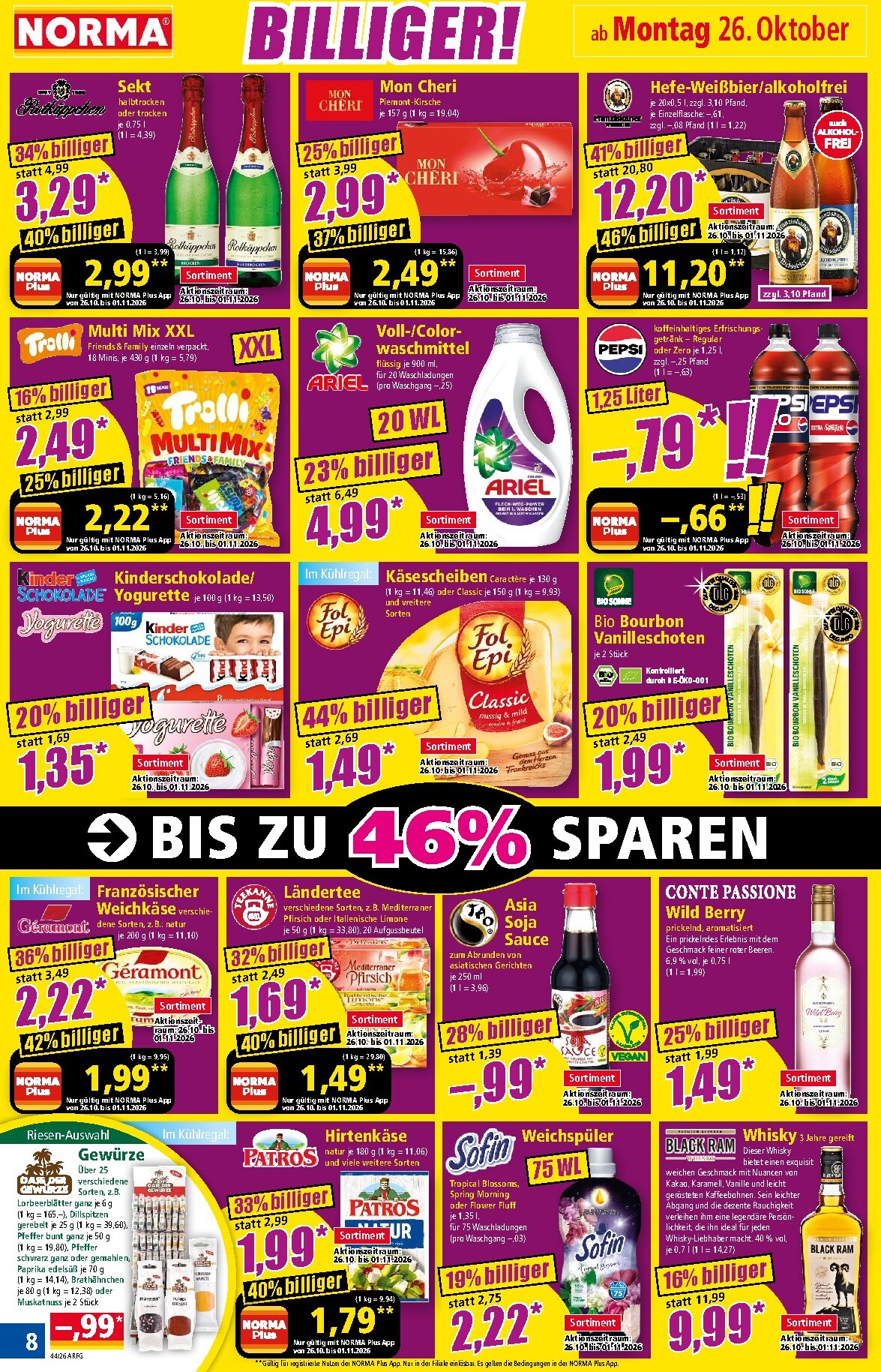 norma - Norma Prospekt nächste Woche – von Montag 26.10.2026 bis Samstag 31.10.2026 - page: 8