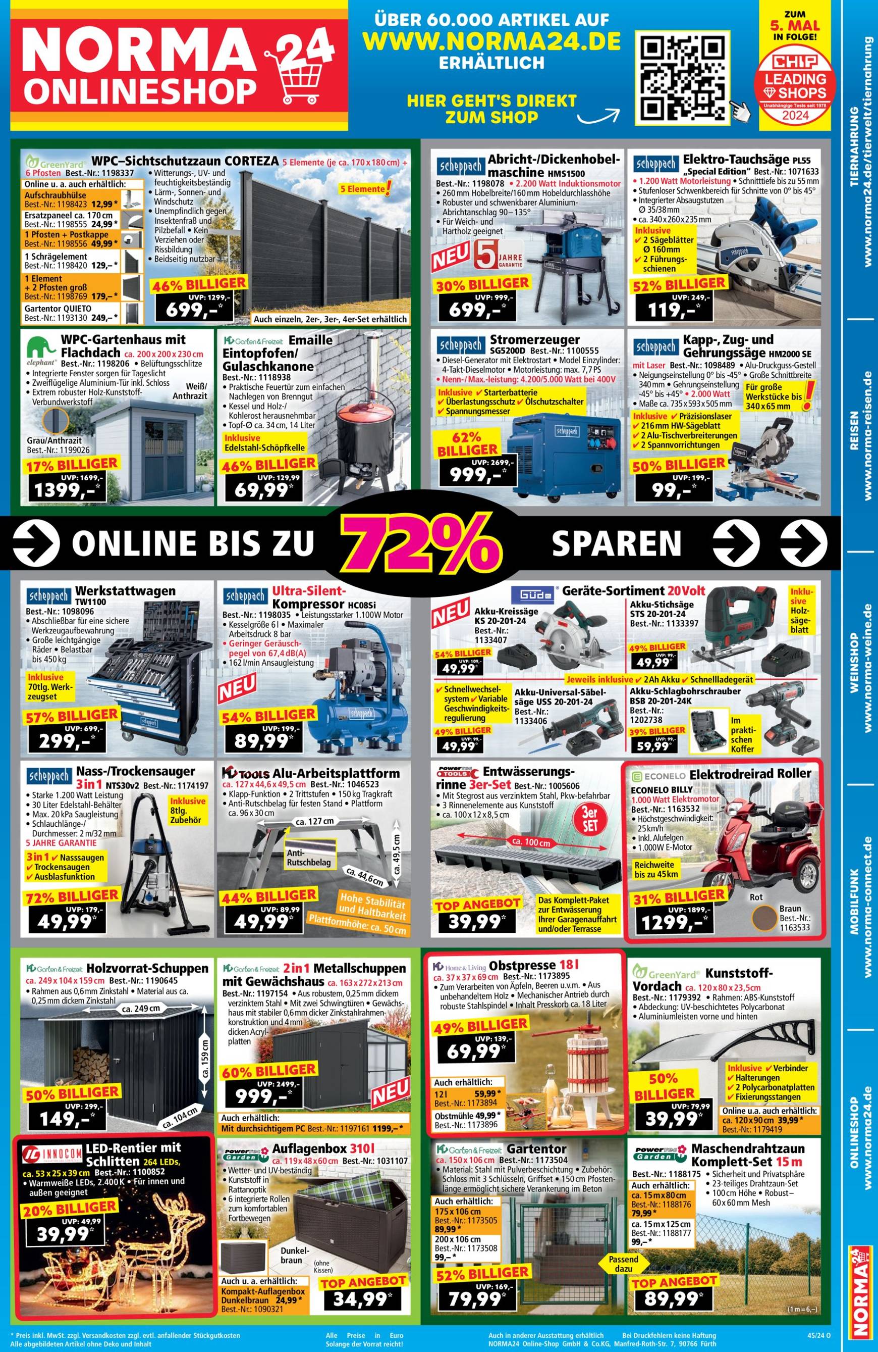 norma - Norma24 - Onlineshop-Prospekt gültig von 04.11. bis 10.11. - page: 1