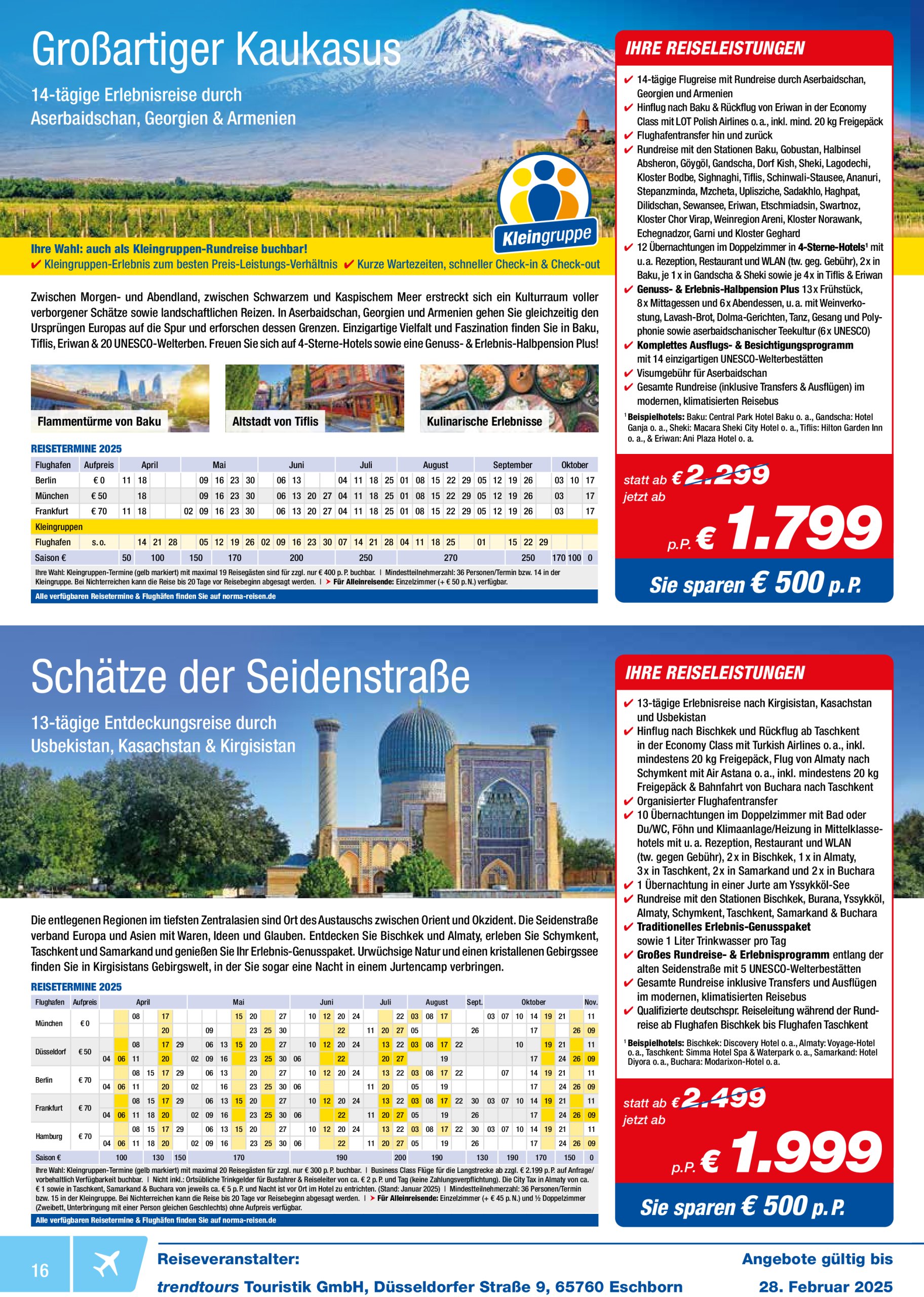 norma - Norma - Reisen-Prospekt gültig von 01.02. bis 28.02. - page: 16