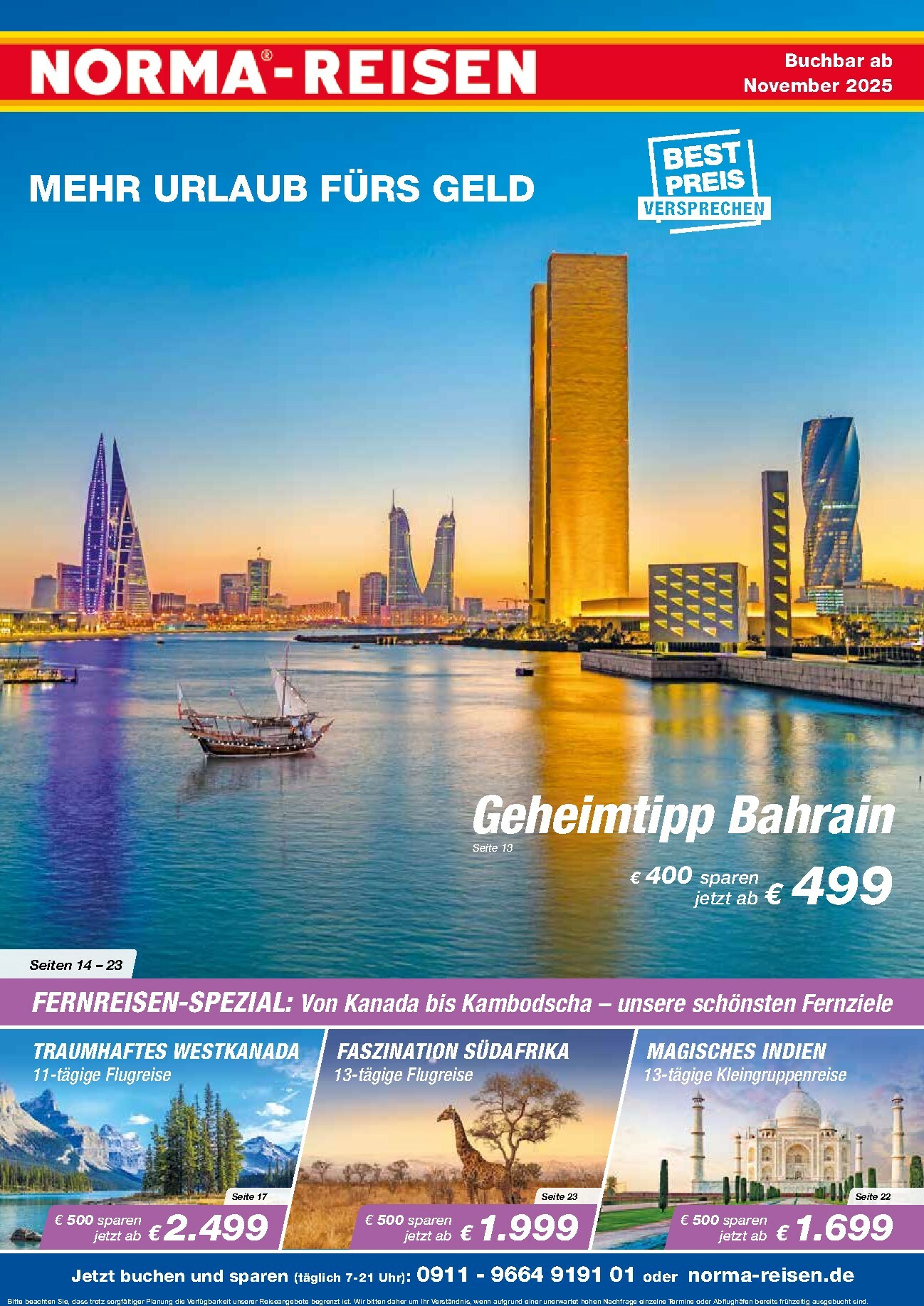 norma - Norma - Reisen-Prospekt gültig vom 01.11. bis 30.11.