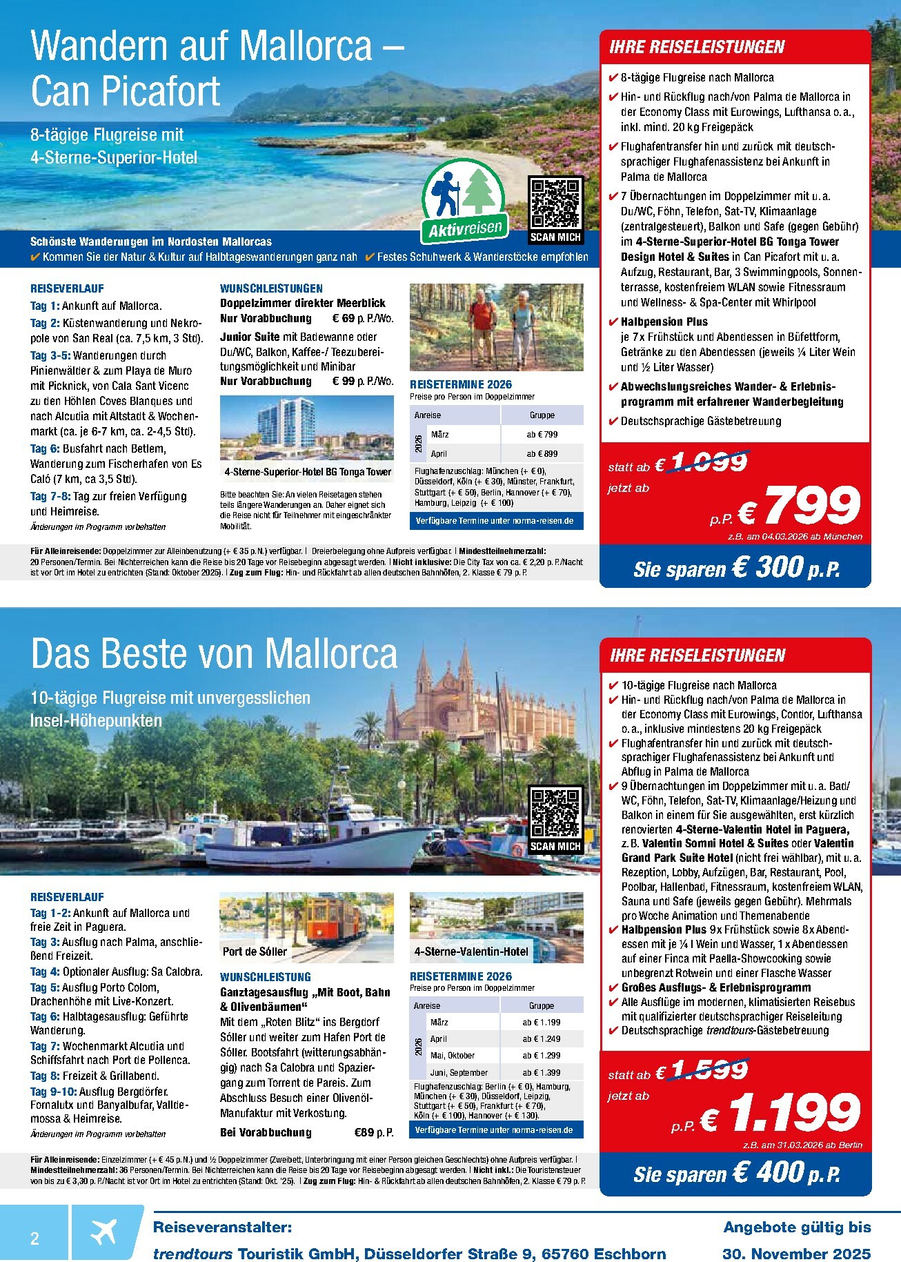 norma - Norma - Reisen-Prospekt gültig vom 01.11. bis 30.11. - page: 2