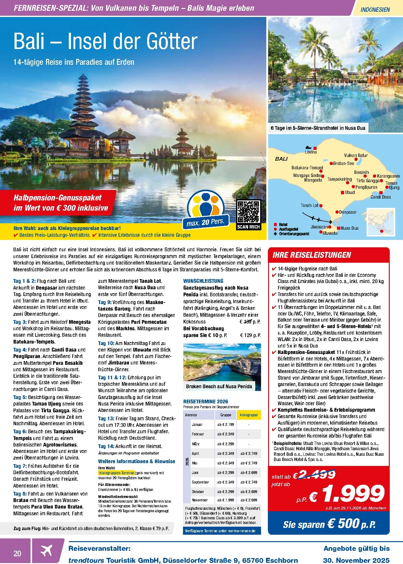 norma - Norma - Reisen-Prospekt gültig vom 01.11. bis 30.11. - page: 20