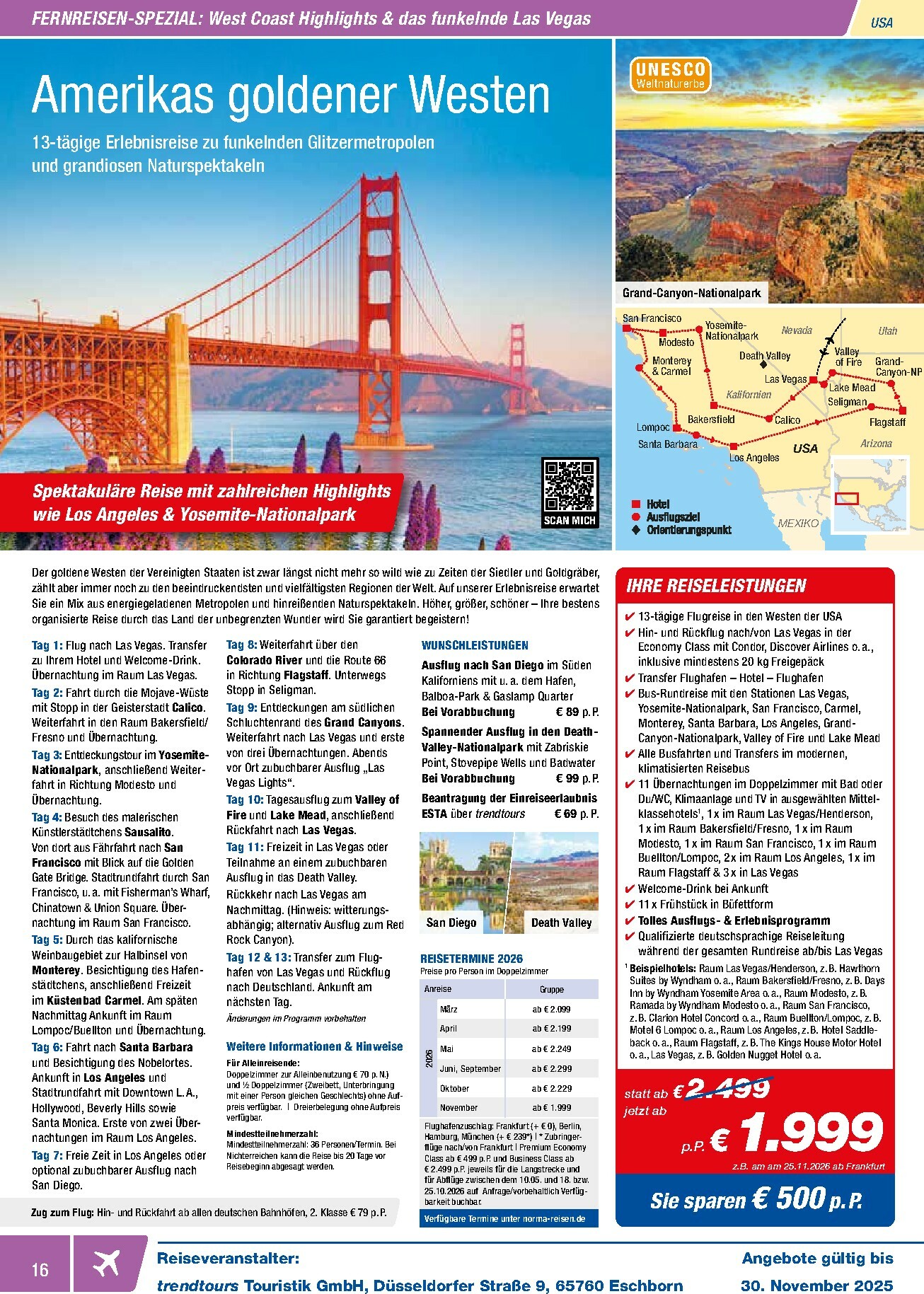 norma - Norma - Reisen-Prospekt gültig vom 01.11. bis 30.11. - page: 16