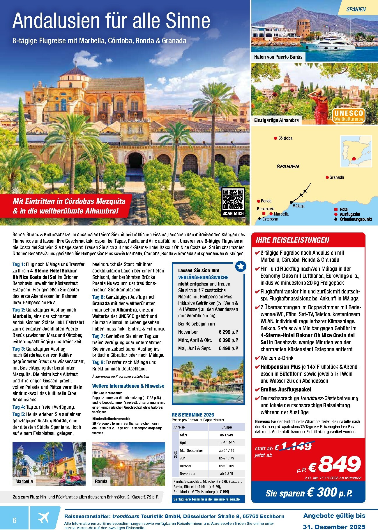 norma - Norma - Reisen-Prospekt gültig vom 01.12. bis 31.12. - page: 6