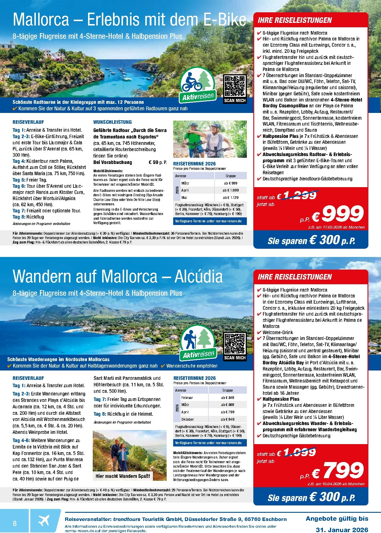 norma - Norma - Reisen-Prospekt gültig vom 01.01. bis 31.01. - page: 8