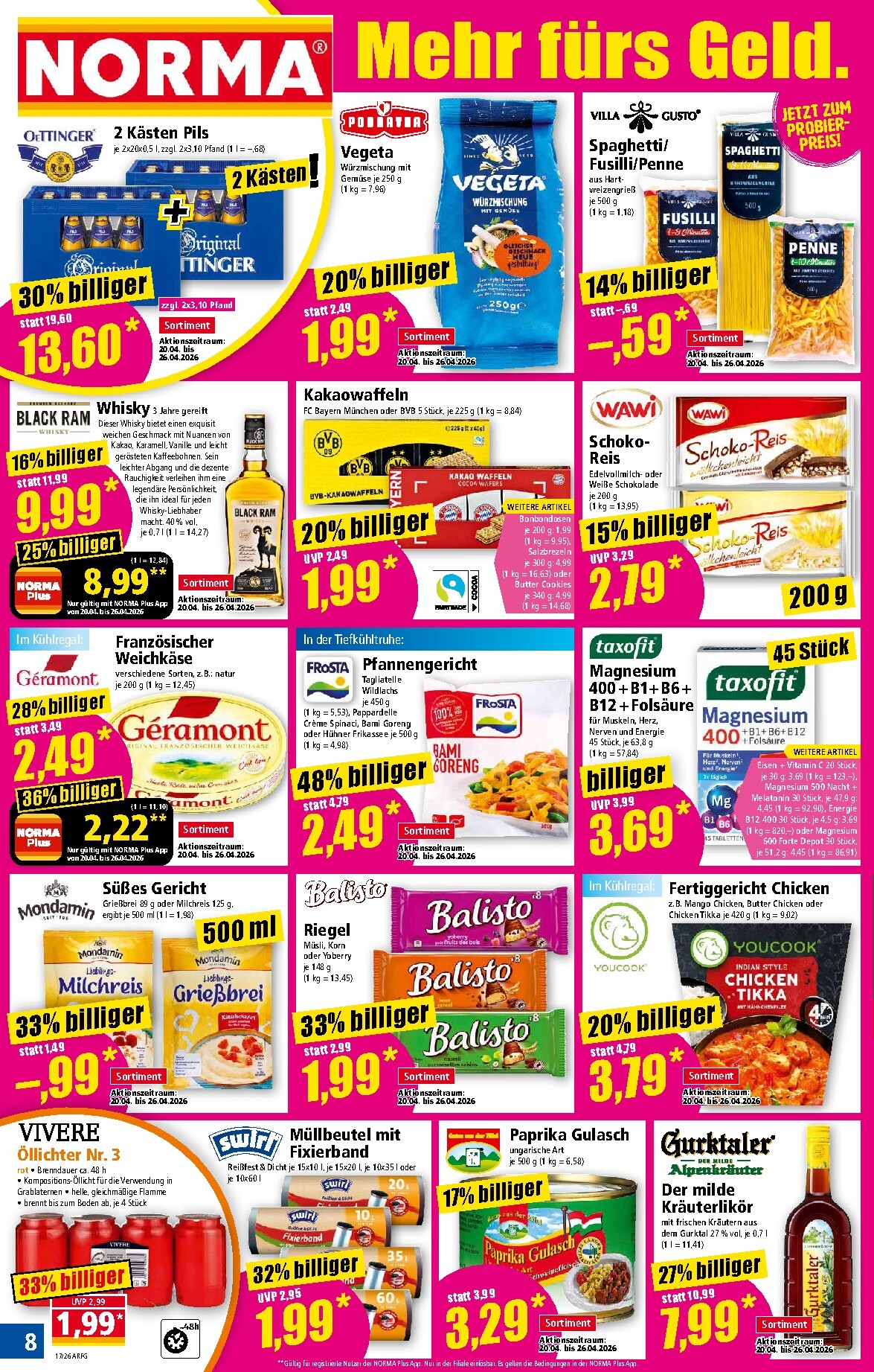 norma - Norma Prospekt nächste Woche – von Montag 20.04.2026 bis Samstag 25.04.2026 - page: 8