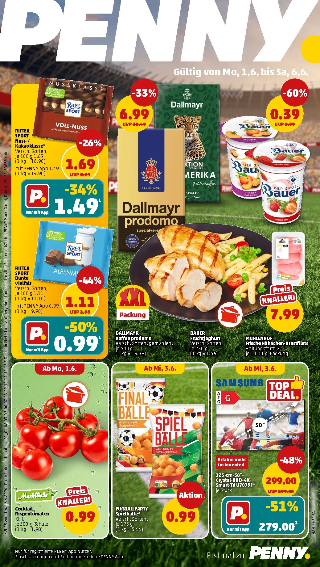 penny - PENNY Prospekt nächste Woche – von Montag 01.06.2026 bis Samstag 06.06.2026 - page: 1