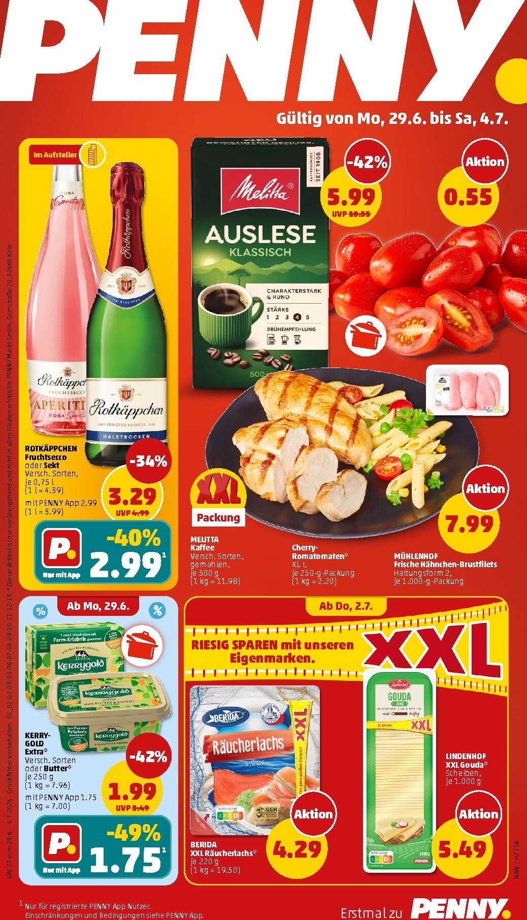 penny - PENNY Prospekt nächste Woche – von Montag 29.06.2026 bis Samstag 04.07.2026 - page: 1