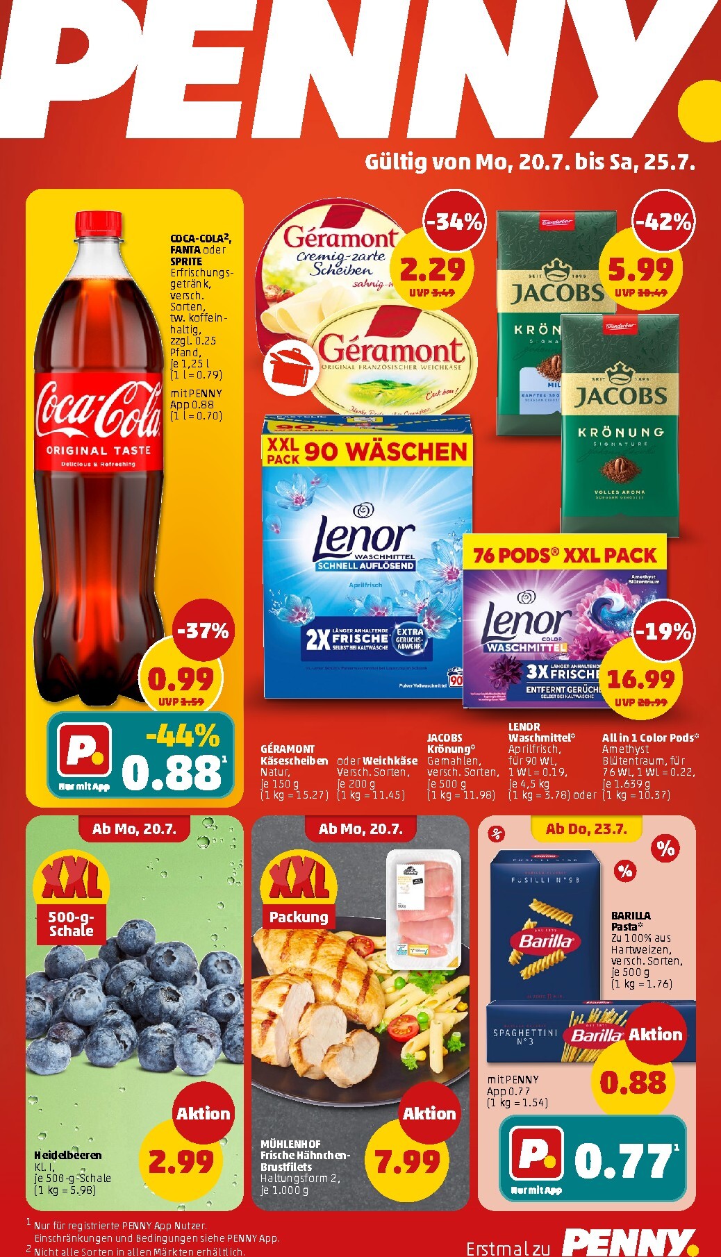 penny - PENNY Prospekt nächste Woche – von Montag 20.07.2026 bis Samstag 25.07.2026 - page: 1