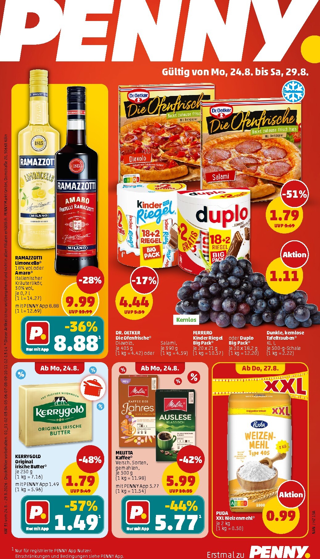 penny - PENNY Prospekt nächste Woche – von Montag 24.08.2026 bis Samstag 29.08.2026 - page: 1