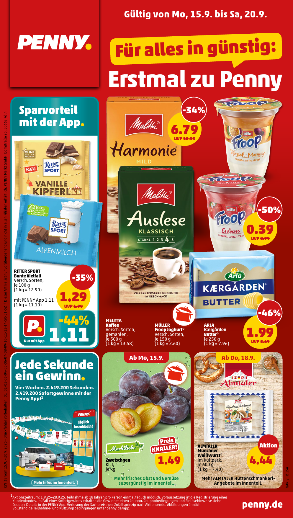 penny - PENNY-Prospekt gültig vom 15.09. bis 20.09. - page: 1