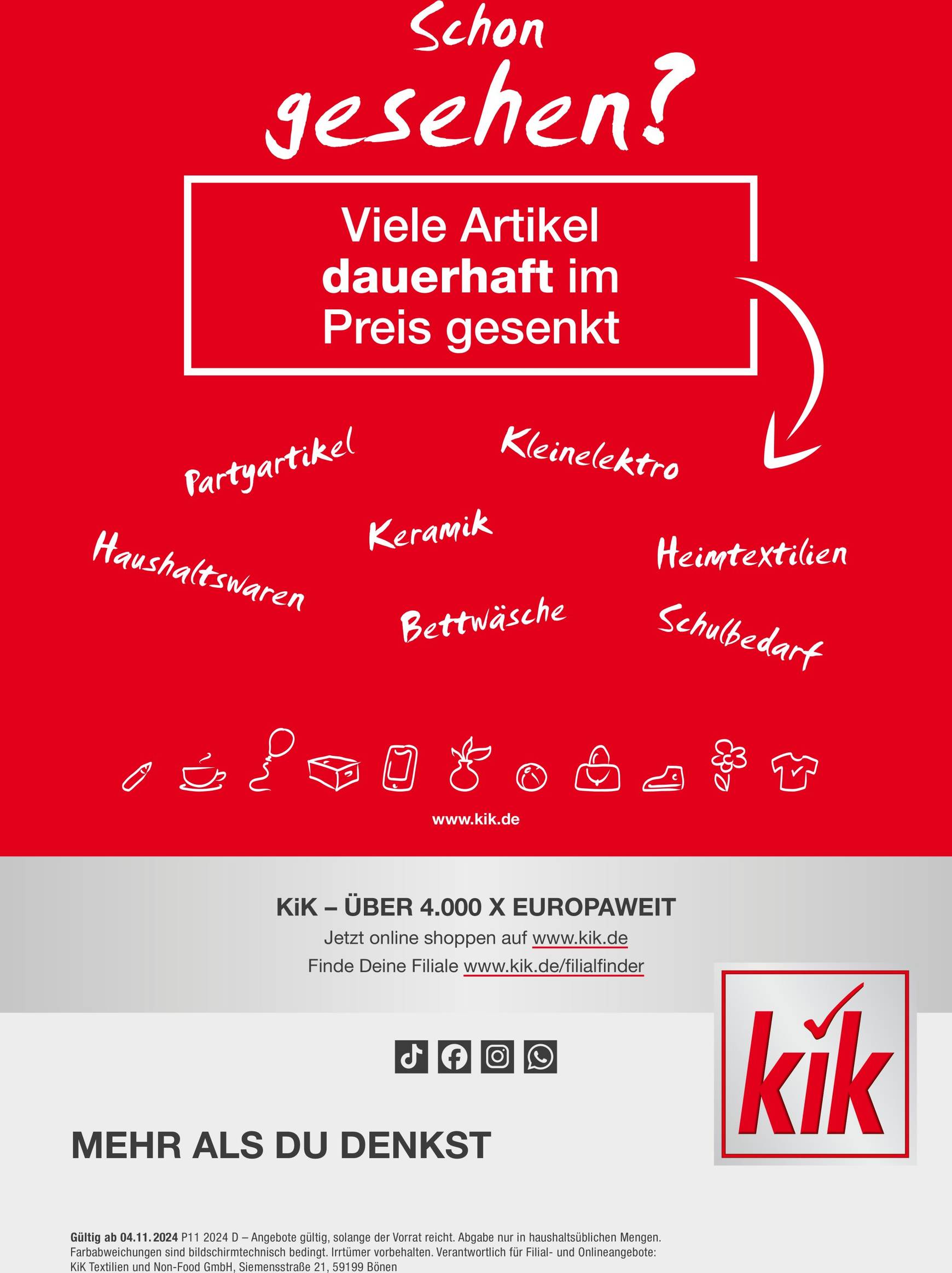 kik - KiK - Weihnachten-Prospekt gültig von 04.11. bis 10.11. - page: 26