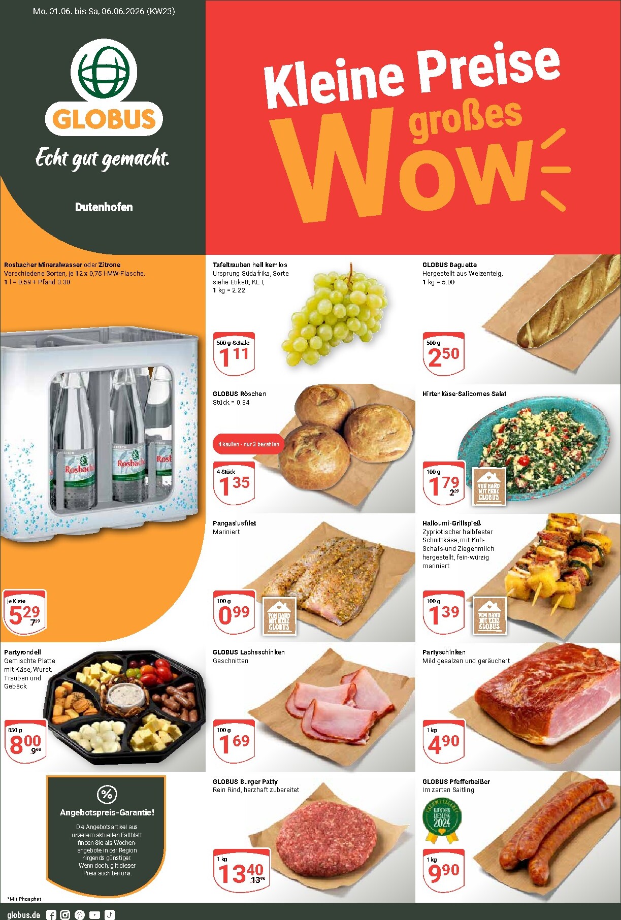 globus - Globus - Dutenhofen Prospekt nächste Woche – von Montag 01.06.2026 bis Samstag 06.06.2026