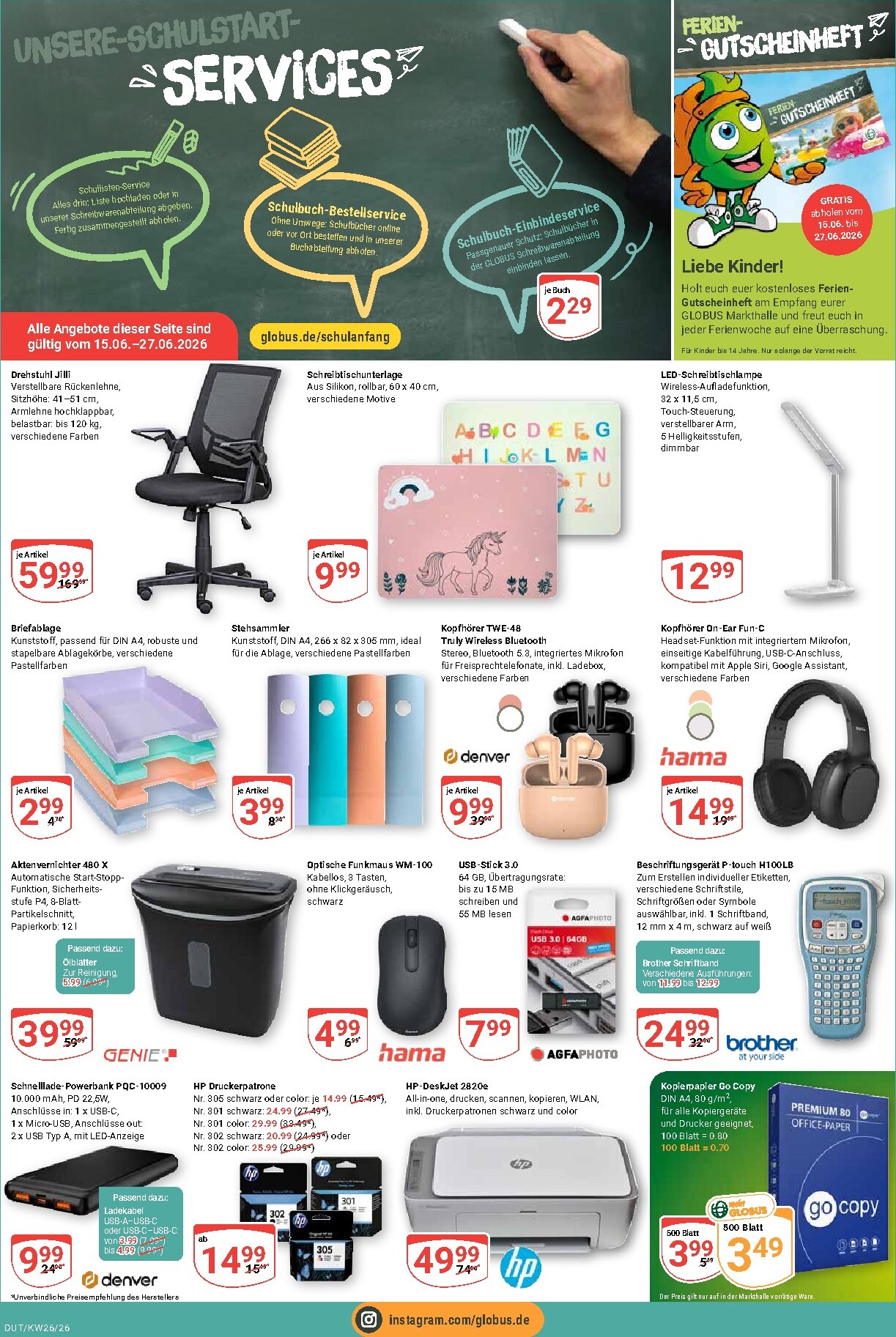 globus - Globus - Schulangebot Prospekt nächste Woche – von Montag 22.06.2026 bis Samstag 27.06.2026 - page: 4
