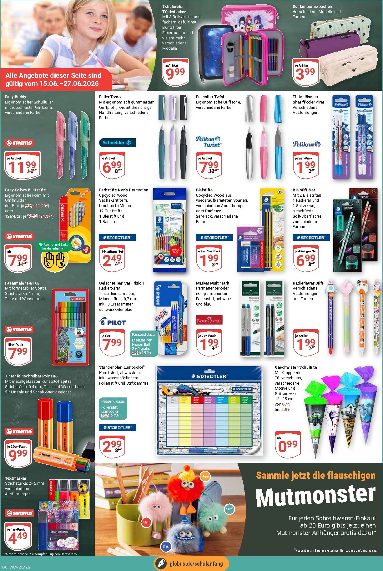 globus - Globus - Schulangebot Prospekt nächste Woche – von Montag 22.06.2026 bis Samstag 27.06.2026 - page: 2