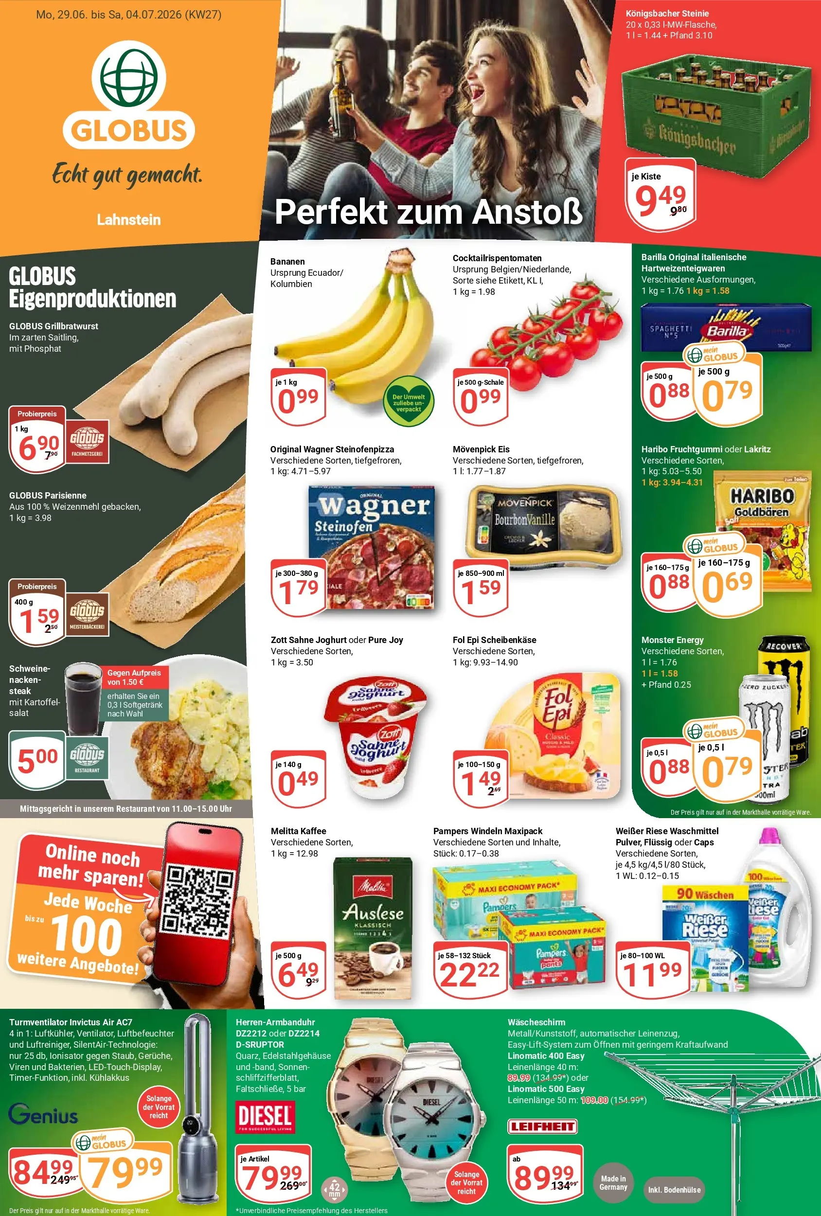 globus - Globus - Lahnstein Prospekt – von Montag 29.06.2026 bis Samstag 04.07.2026