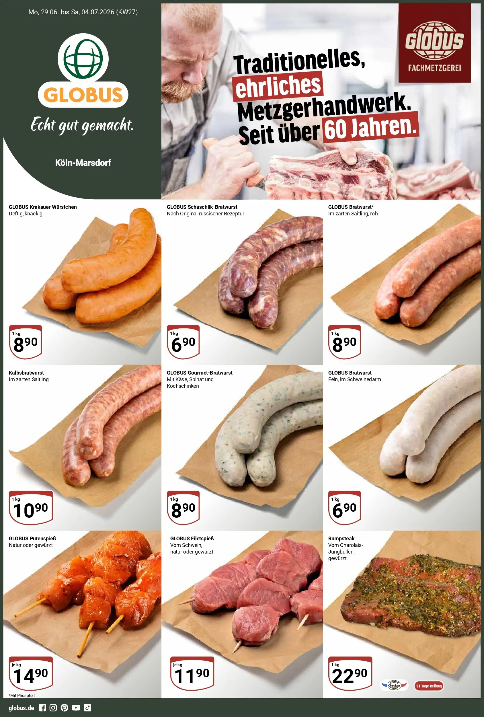 globus - Globus - Köln-Marsdorf Prospekt – von Montag 29.06.2026 bis Samstag 04.07.2026
