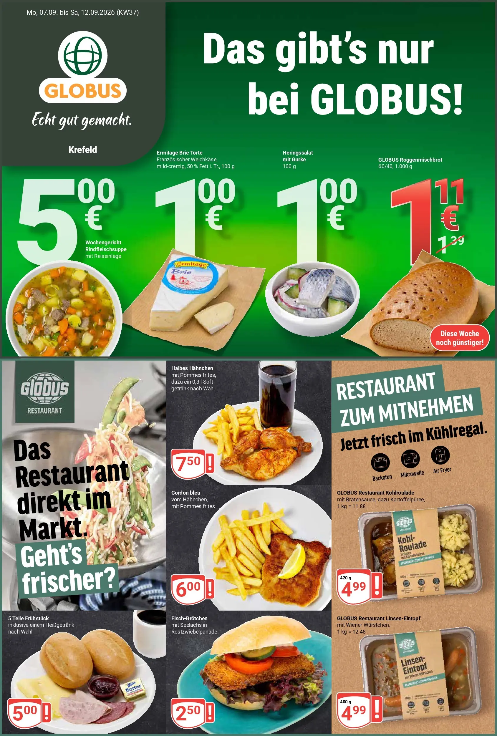 globus - Globus - Krefeld Prospekt nächste Woche – von Montag 07.09.2026 bis Samstag 12.09.2026