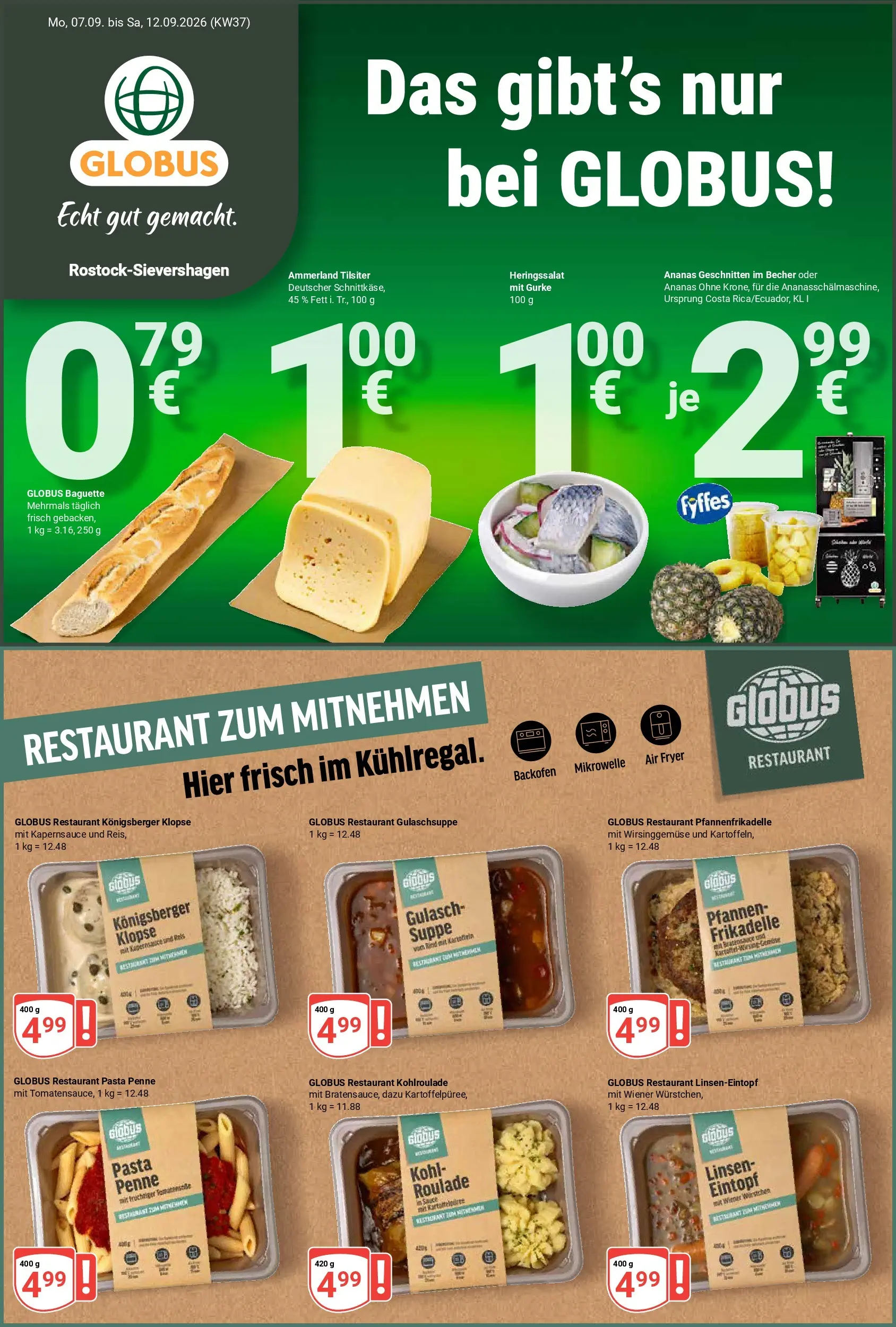 globus - Globus - Rostock-Sievershagen Prospekt nächste Woche – von Montag 07.09.2026 bis Samstag 12.09.2026