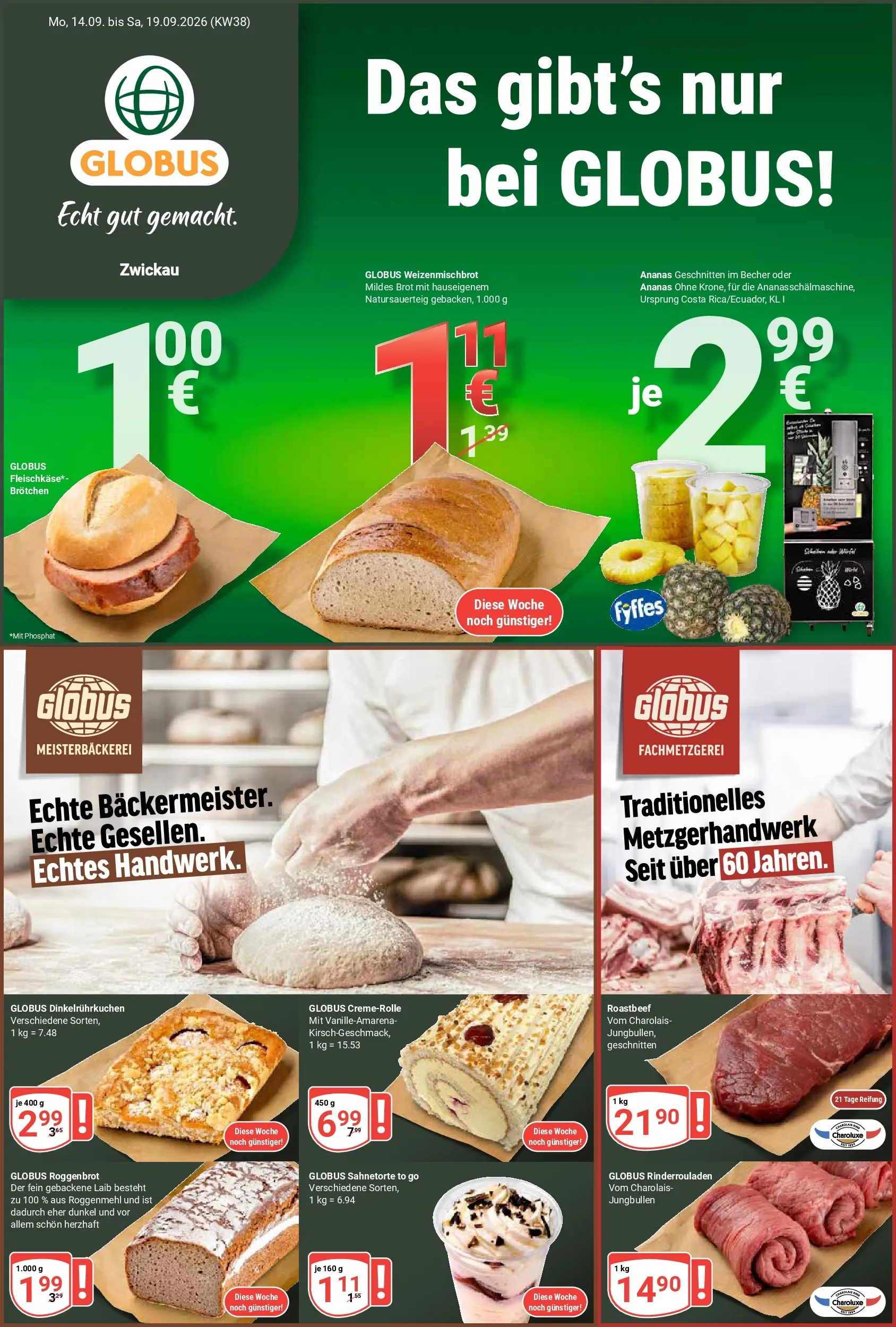 globus - Globus - Zwickau Prospekt – von Montag 14.09.2026 bis Samstag 19.09.2026 - page: 1