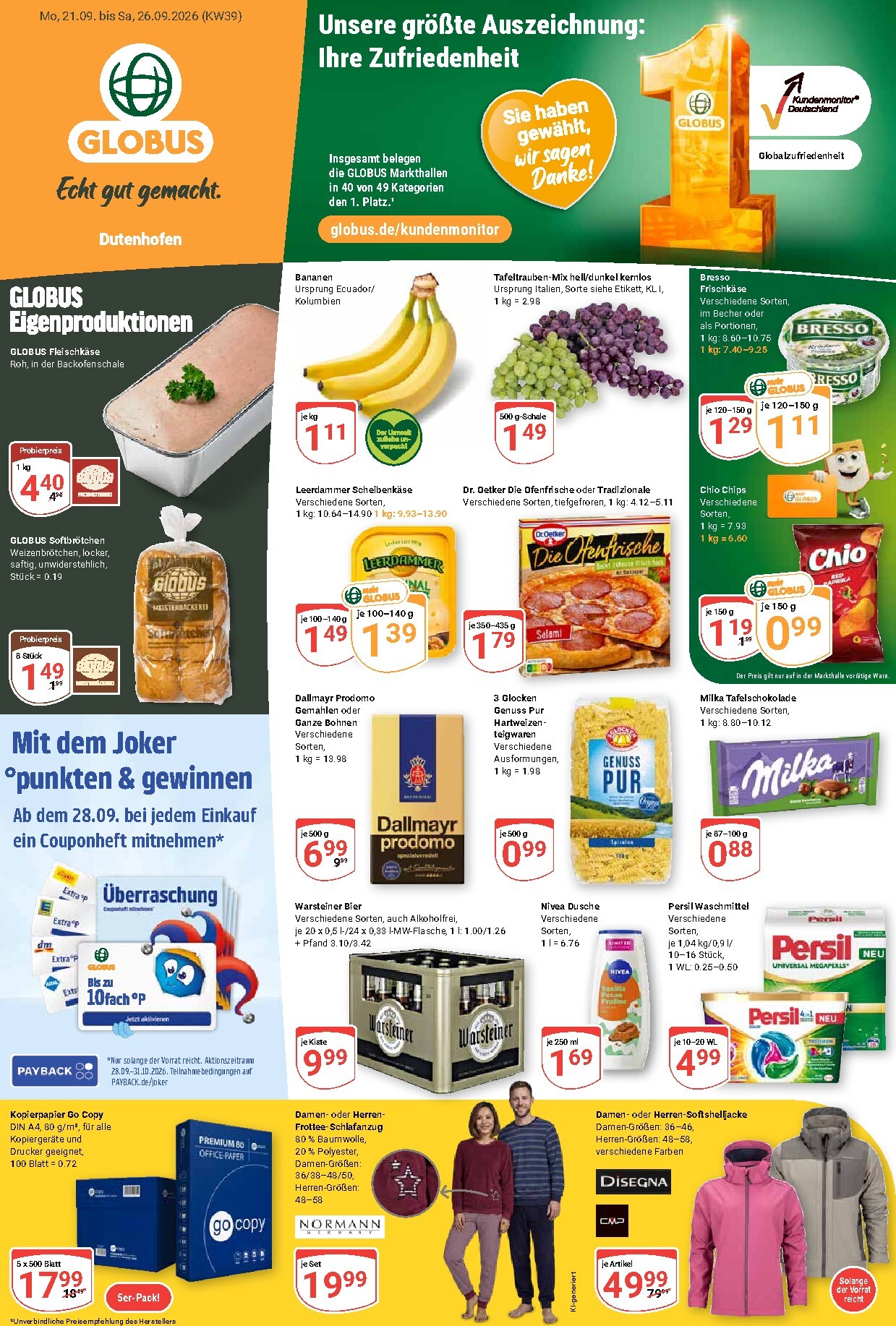 globus - Globus - Dutenhofen Prospekt nächste Woche – von Montag 21.09.2026 bis Samstag 26.09.2026 - page: 3